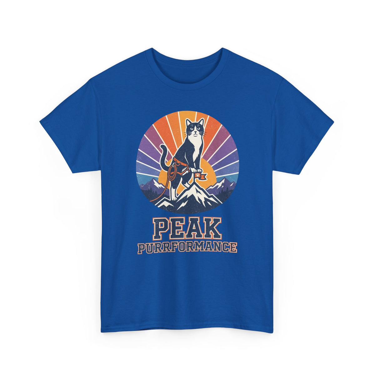 Cat Hiking Tee — "Peak Purformance" Outdoor Adventure Shirt