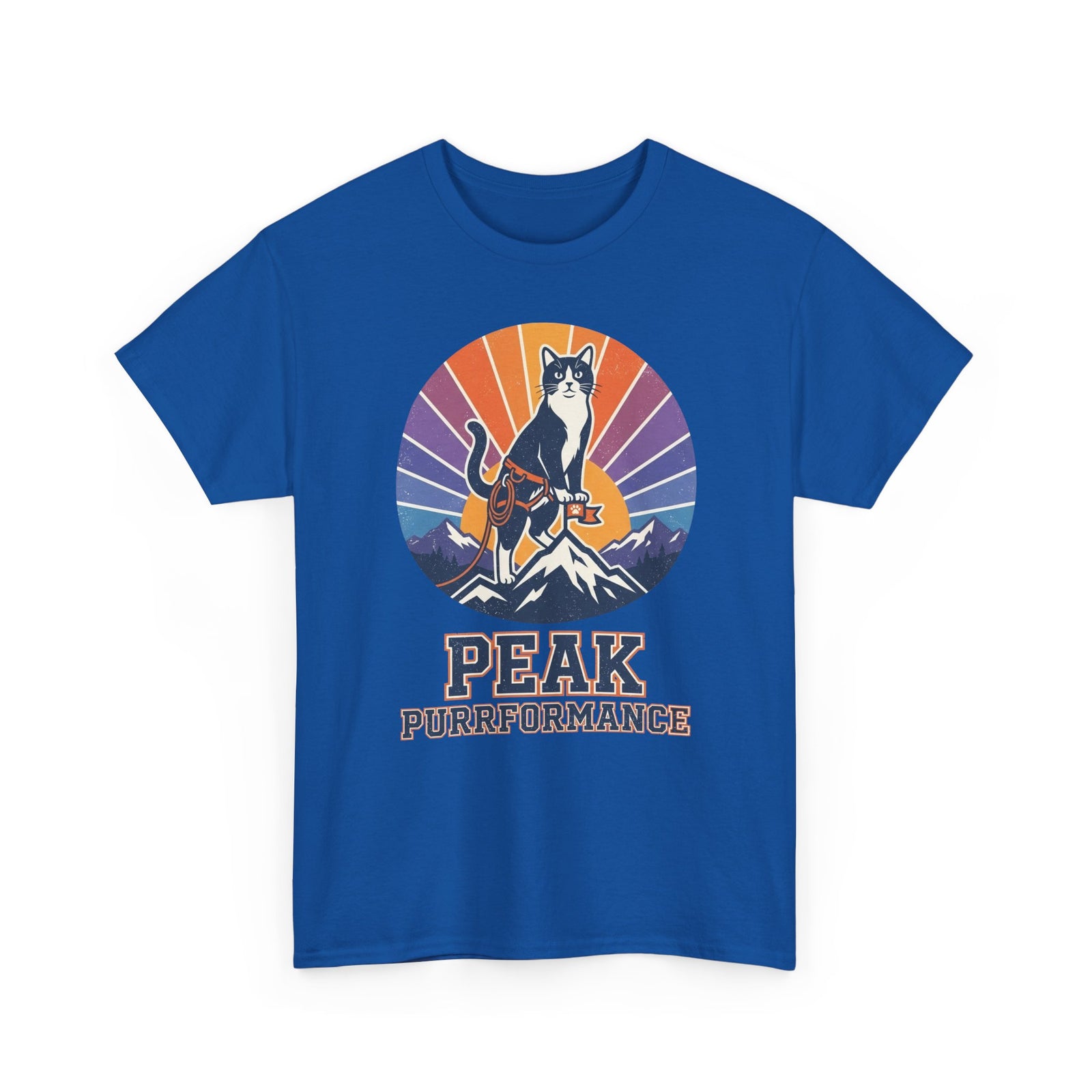 Cat Hiking Tee — "Peak Purformance" Outdoor Adventure Shirt