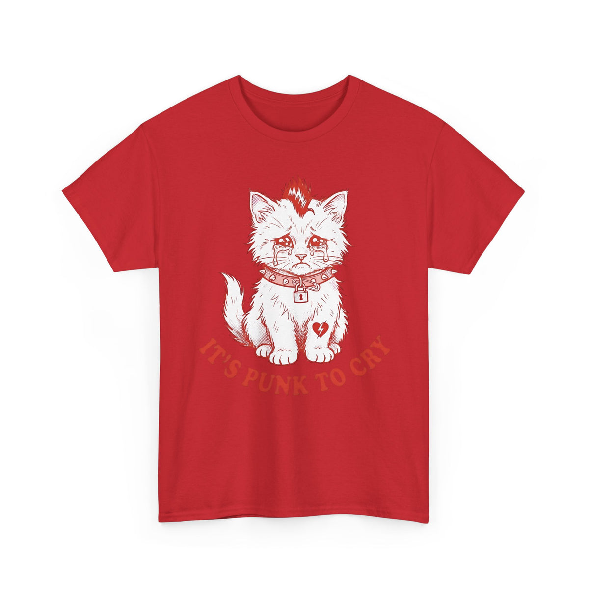 It's Punk To Cry Cat Tee — Cute Punk Cat Graphic T-Shirt