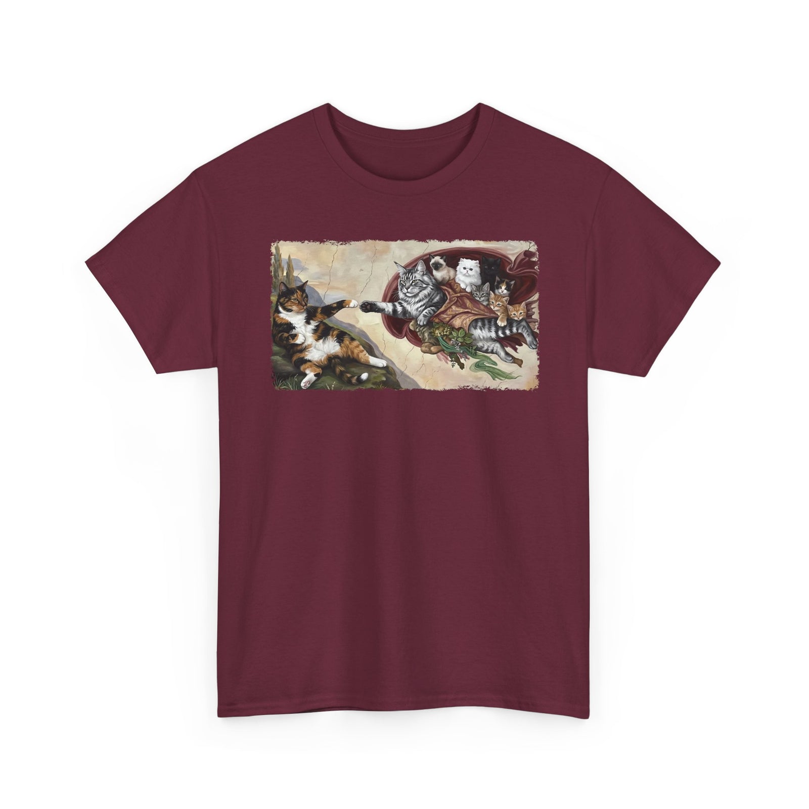 The Creation of Adam Cats T-Shirt