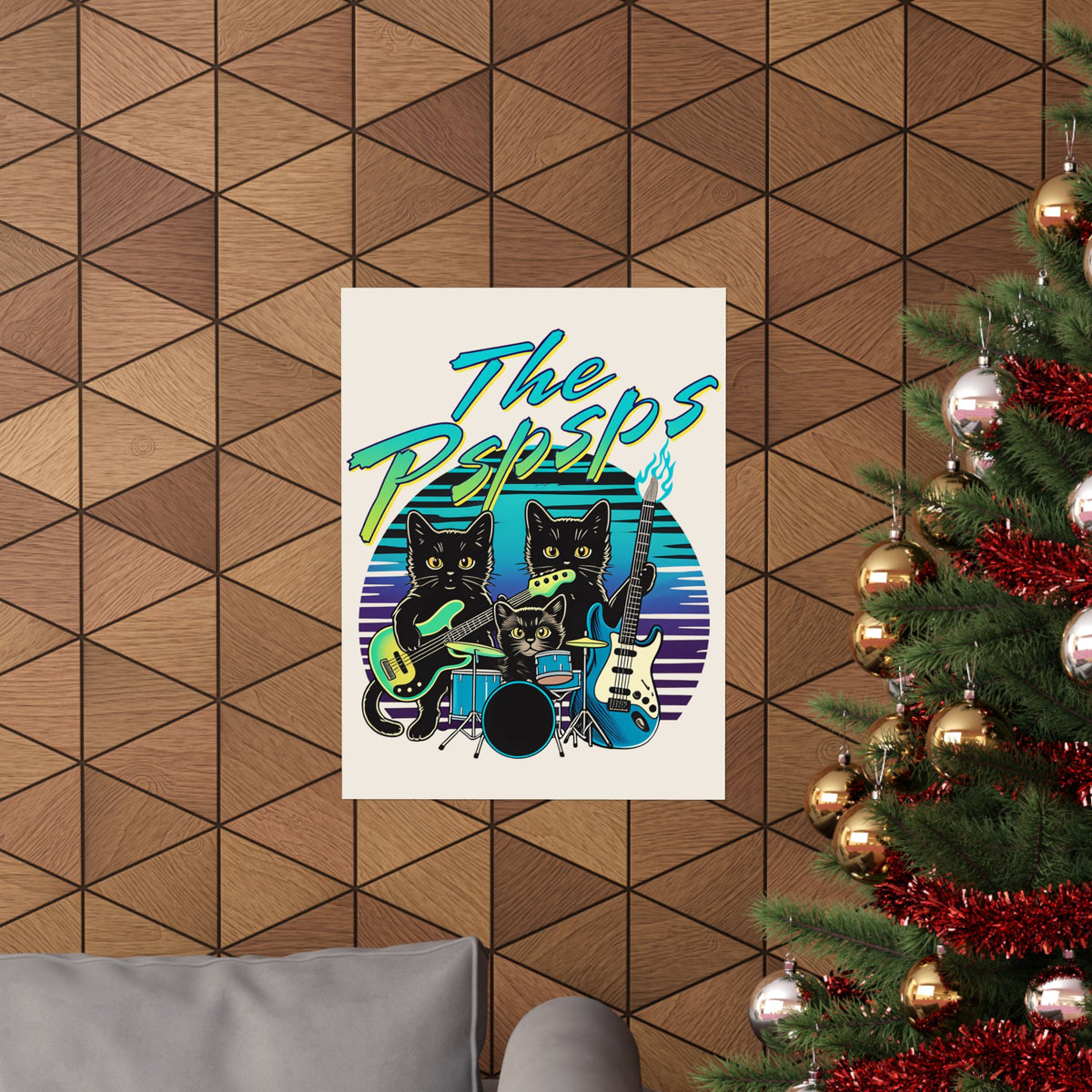Pspsps Cat Band Poster