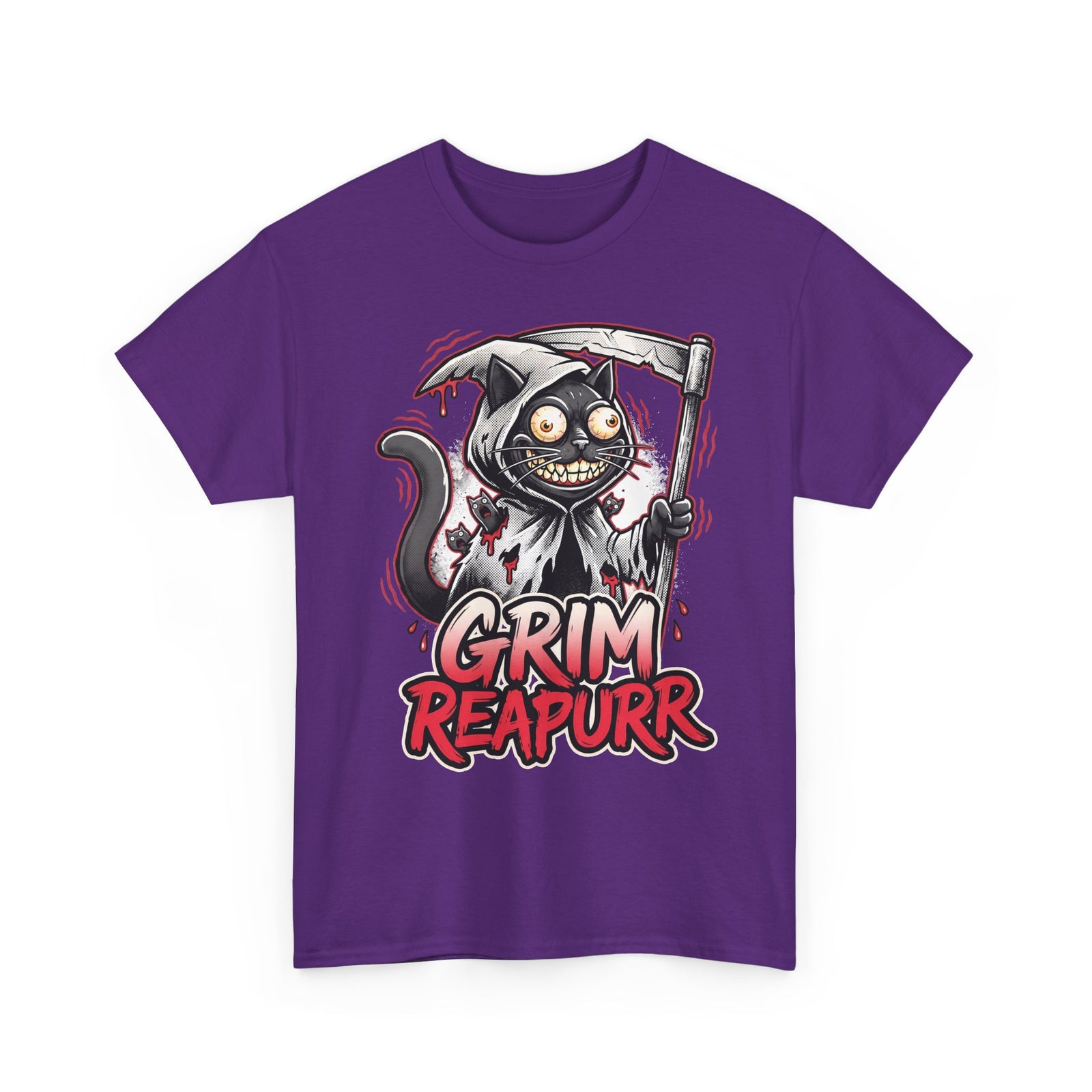 Grim Reapurr Black Cat Scythe Shirt — Funny Gothic Reaper T-Shirt