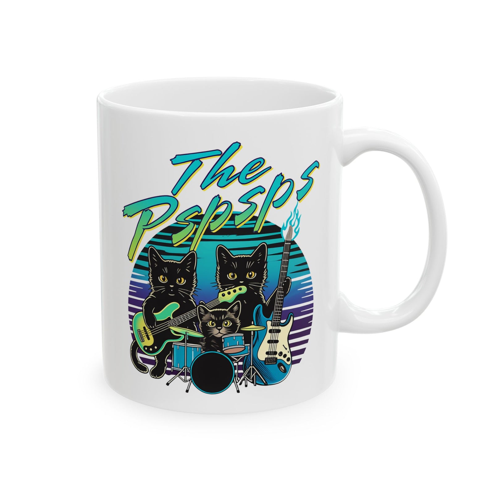 Pspsps Cat Band Ceramic Mug