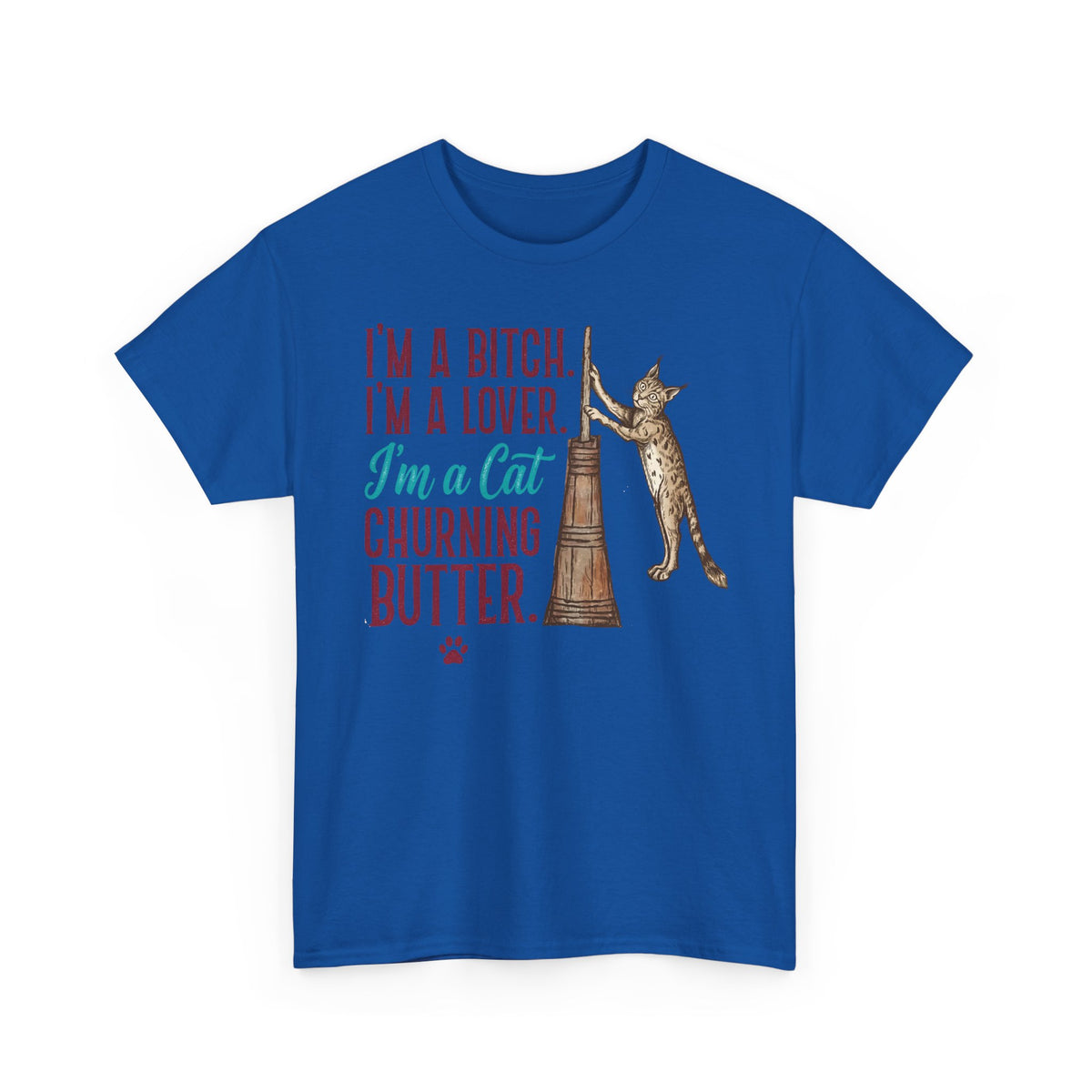 “I'm a Cat Churning Butter” T-Shirt — Funny Whimsical Cat Tee