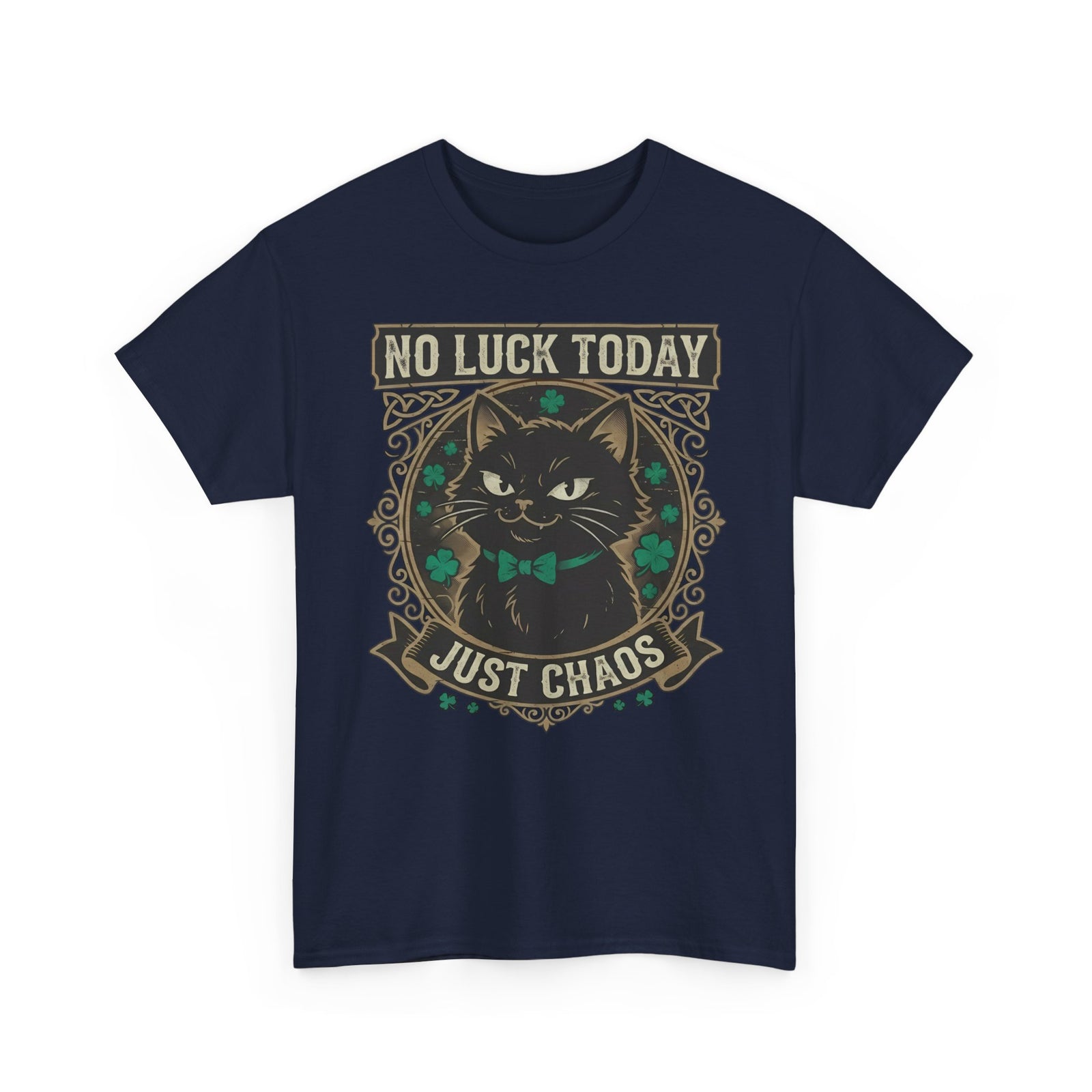 No Luck Today, Just Chaos — Black Cat T-Shirt