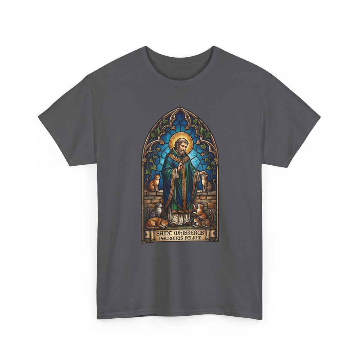 Patronus Felium 'Saint Whiskerus' T-Shirt