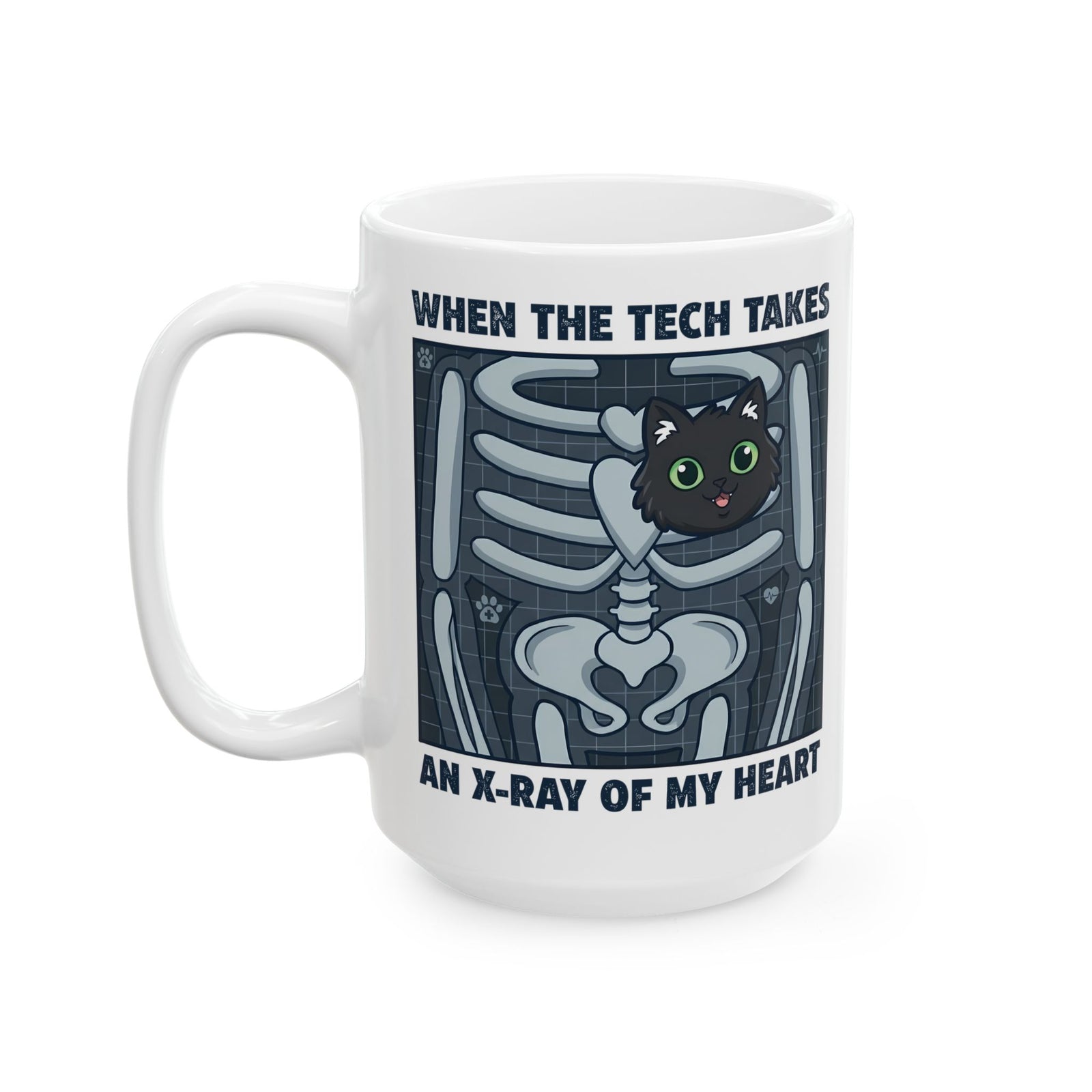 MY HEART IS 100% CAT Ceramic Mug — Cat Lover Mug