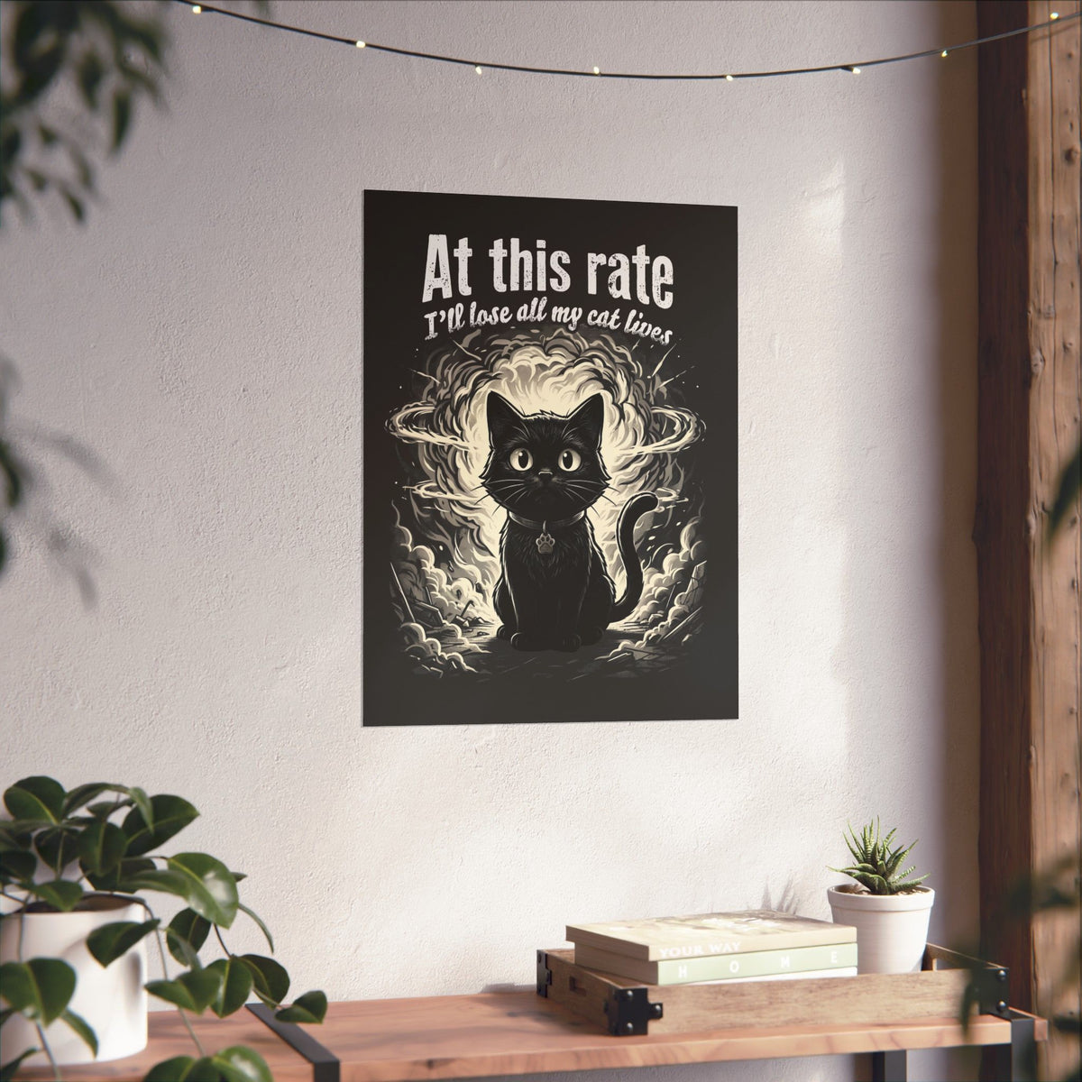 Apocalypse Cat Poster Post-Apocalyptic Cat Graphic Poster