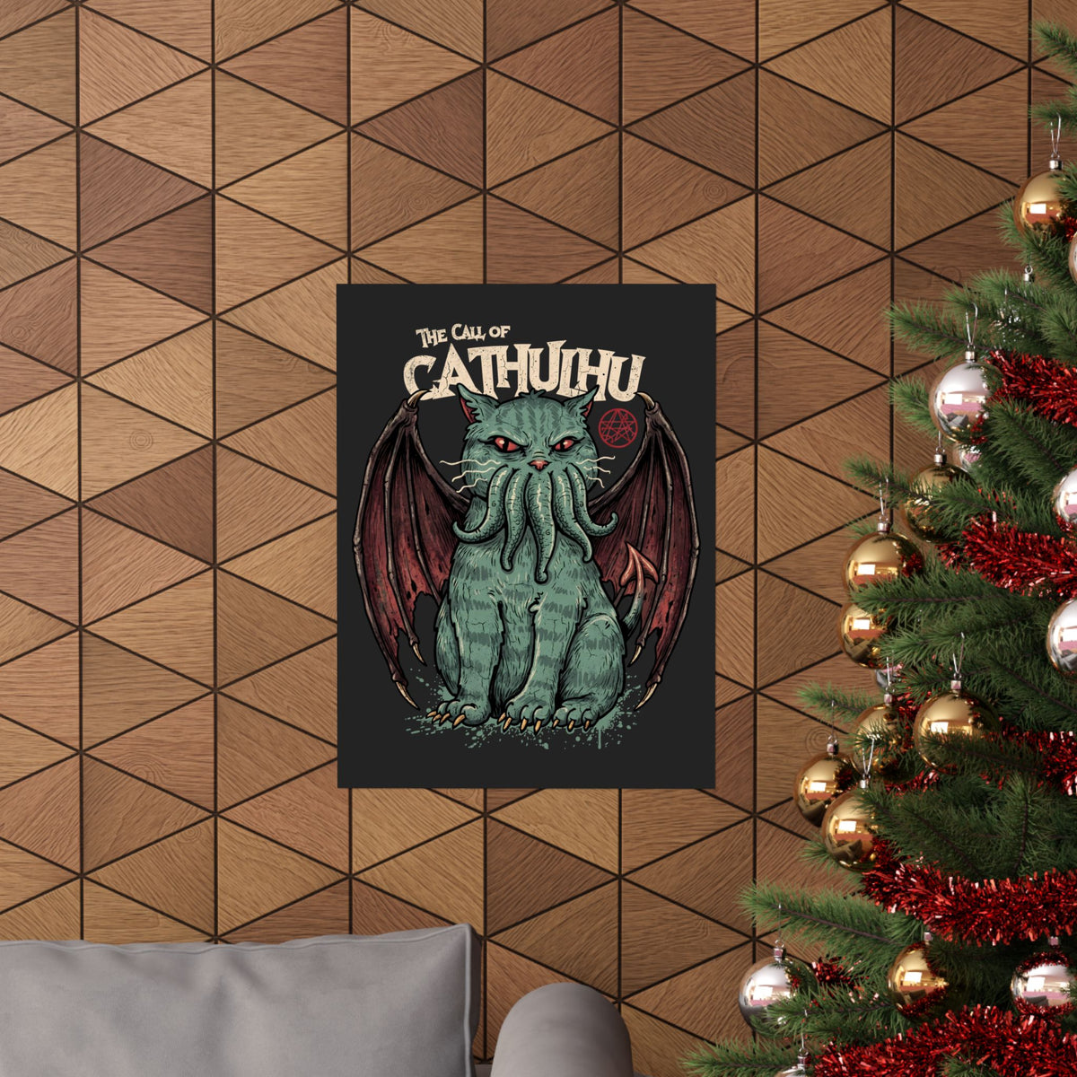 The Call of Cathulhu Poster — Dark Gothic Creepy Cute Wall Art