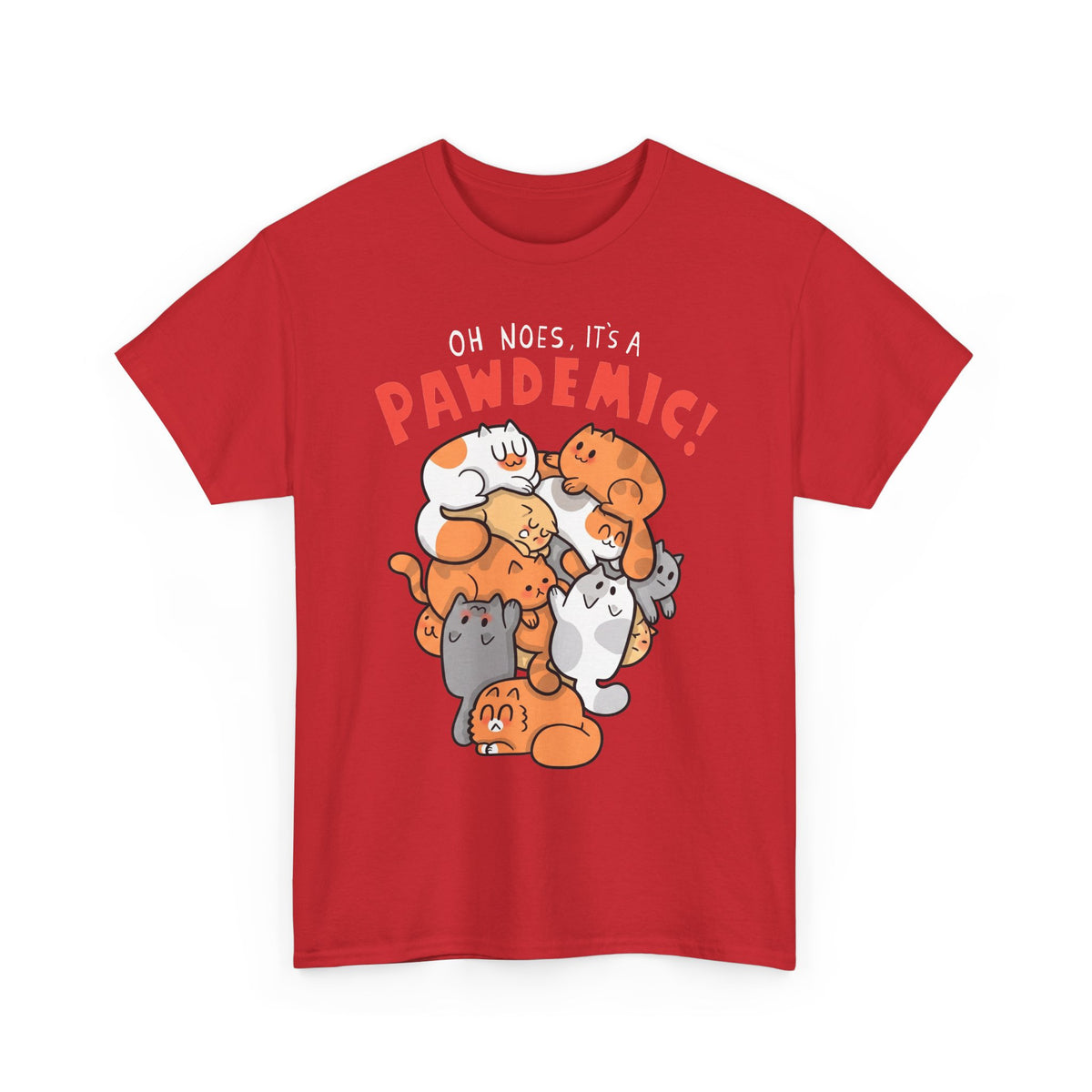 Pawdemic Cat T-Shirt – Cute Cat Pile Graphic Tee