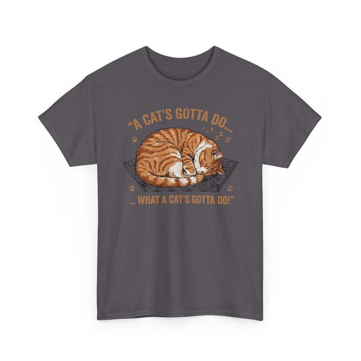 Cat Lover T-Shirt — Sleeping Cat Graphic Tee