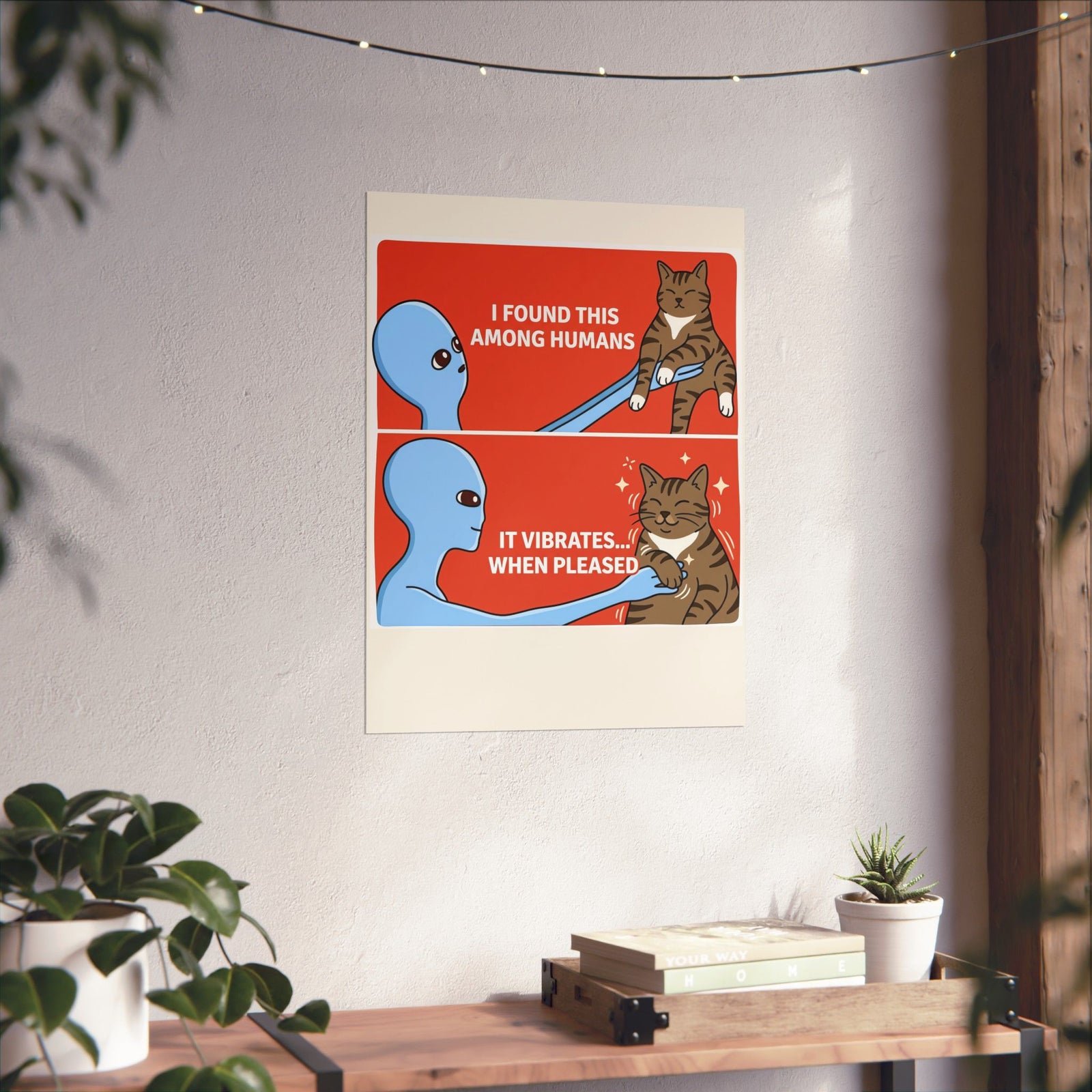 I Found a Cat Poster — Cute Cat Lover Graphic Poster