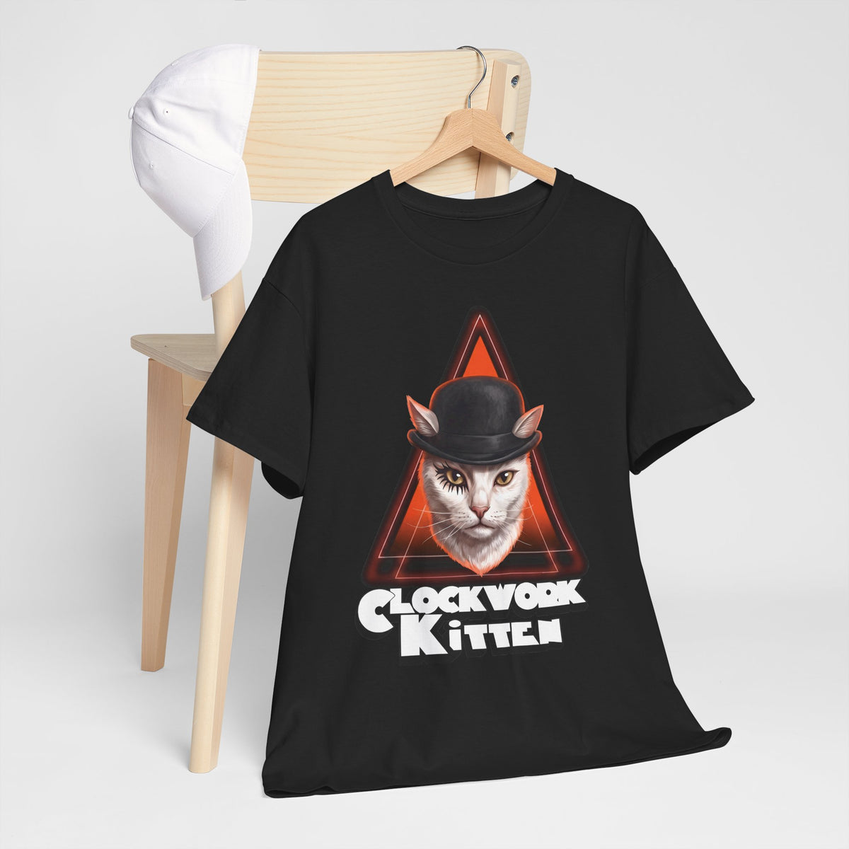 Clockwork Kitten T-Shirt — Funny Clockwork Orange Cat Parody Tee