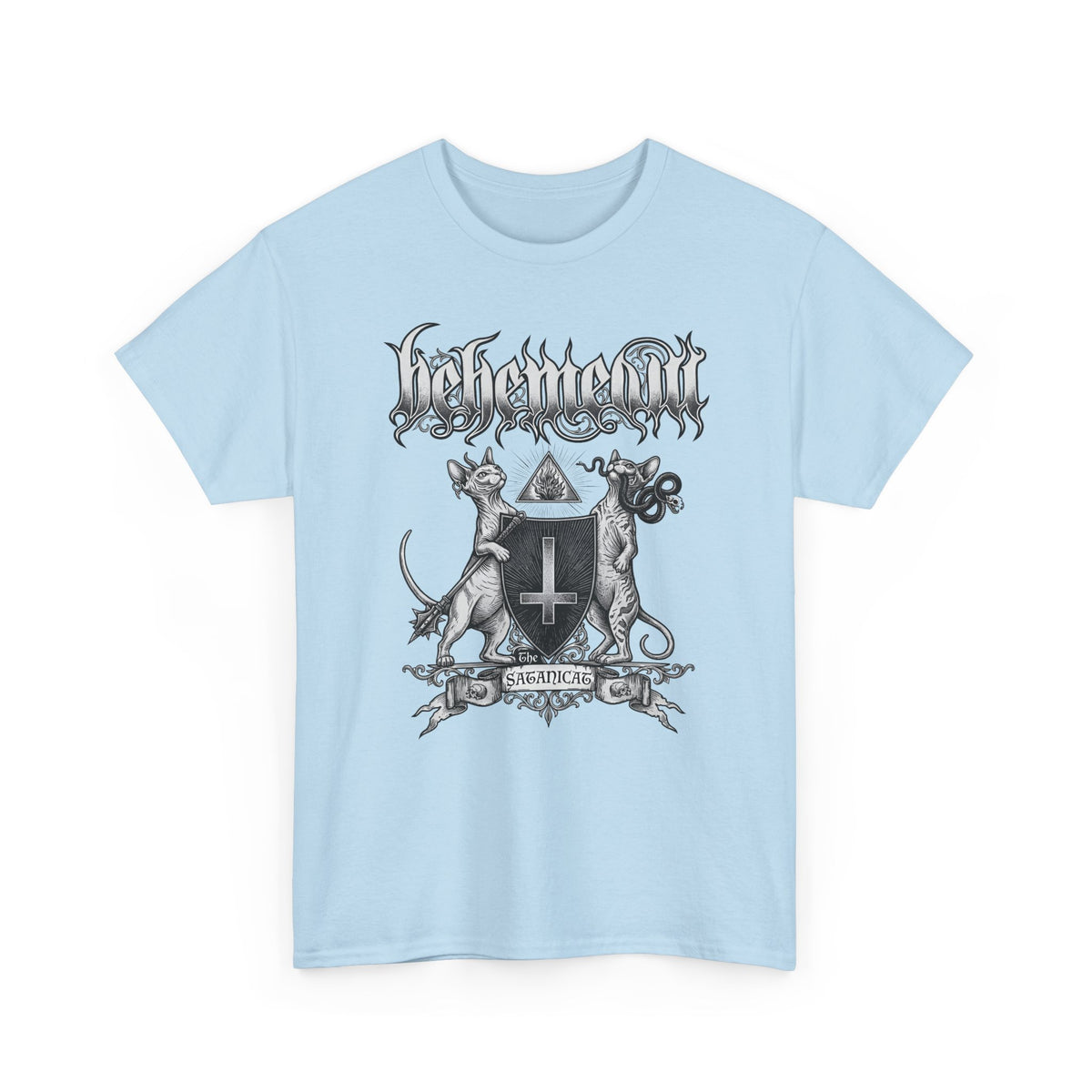 Satanicat Behemeow T-Shirt — Gothic Cat Graphic Tee