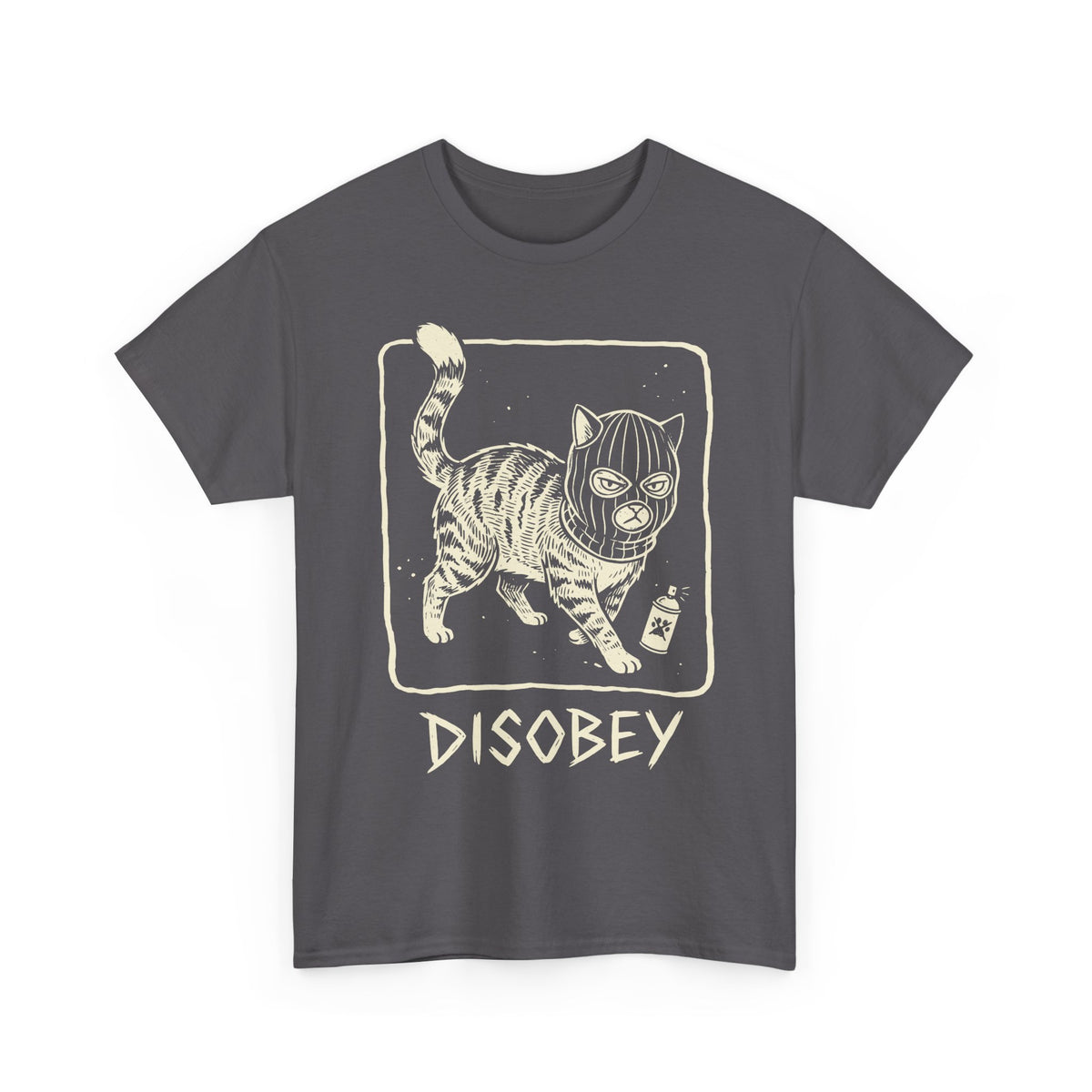 Cat Disobey T-Shirt — Funny Rebellious Cat Tee for Cat Lovers