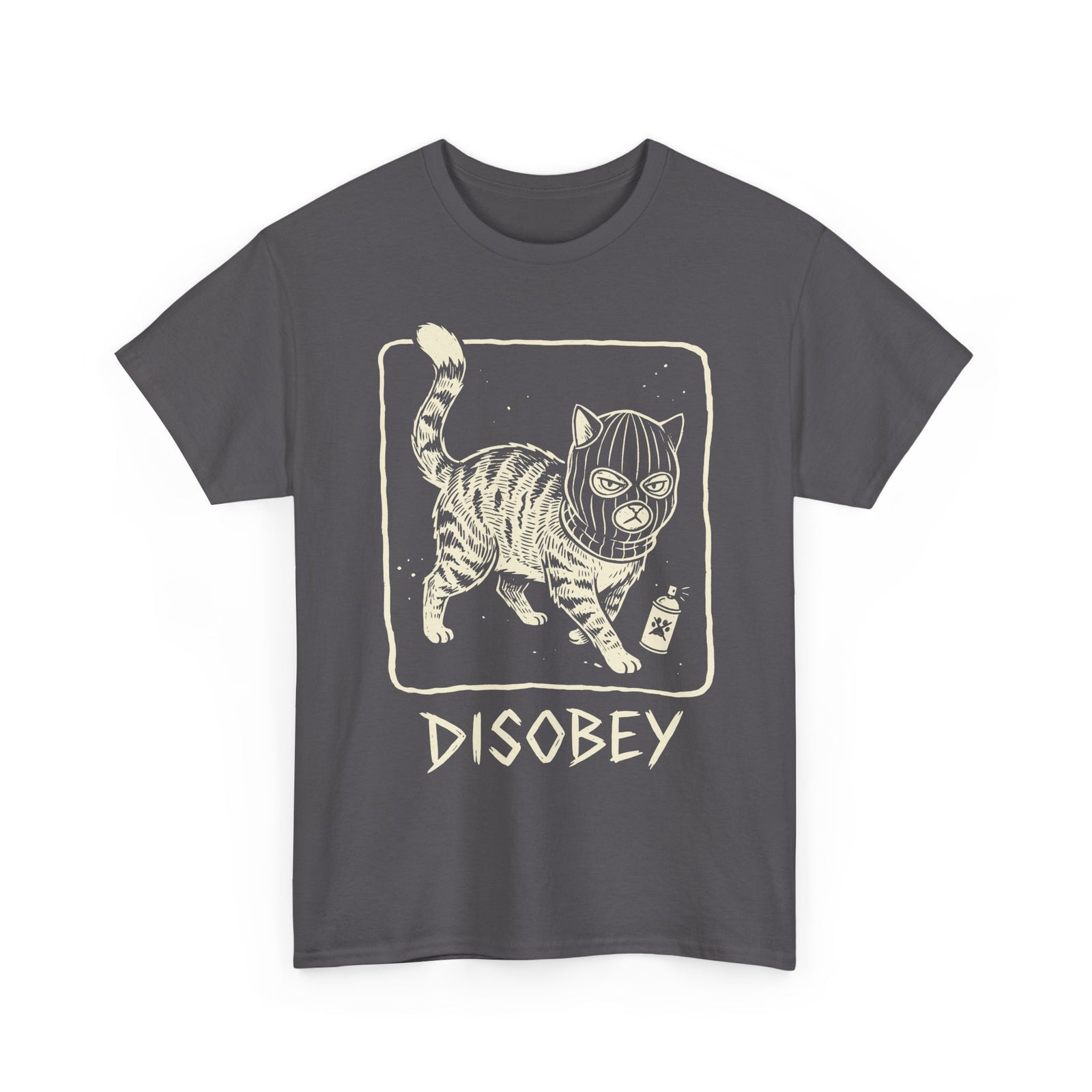 Cat Disobey T-Shirt — Funny Rebellious Cat Tee for Cat Lovers