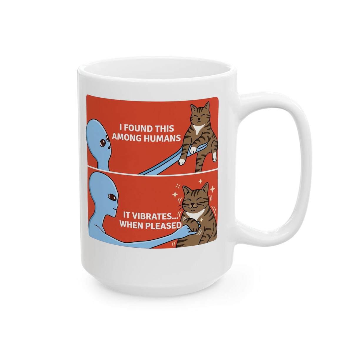 I Found a Cat Ceramic Mug — Cute Cat Lover Graphic Mug