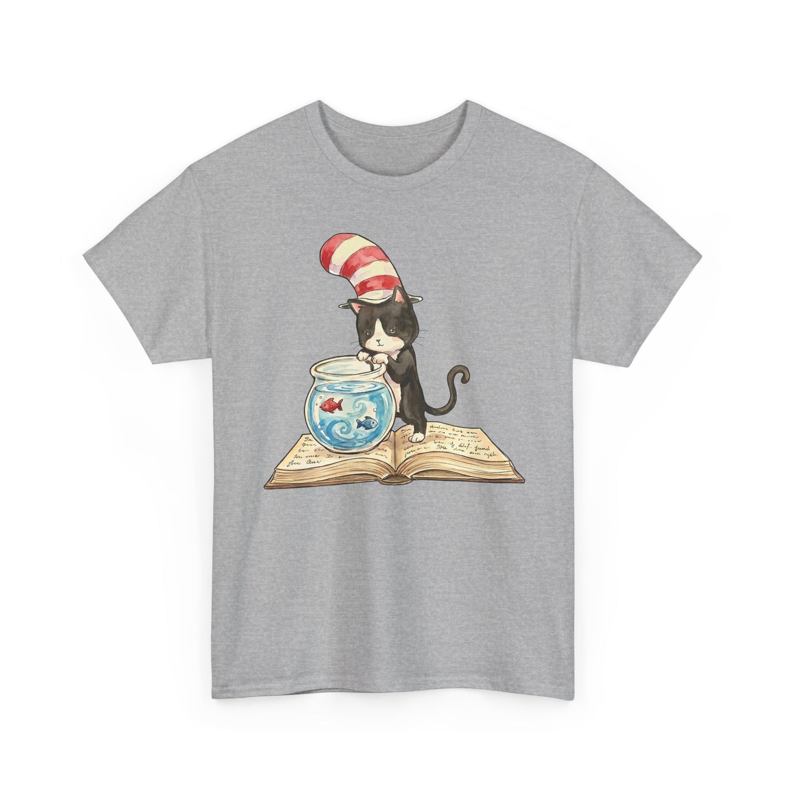 Tuxedo Cat 'Red Fish Blue Fish' T-Shirt