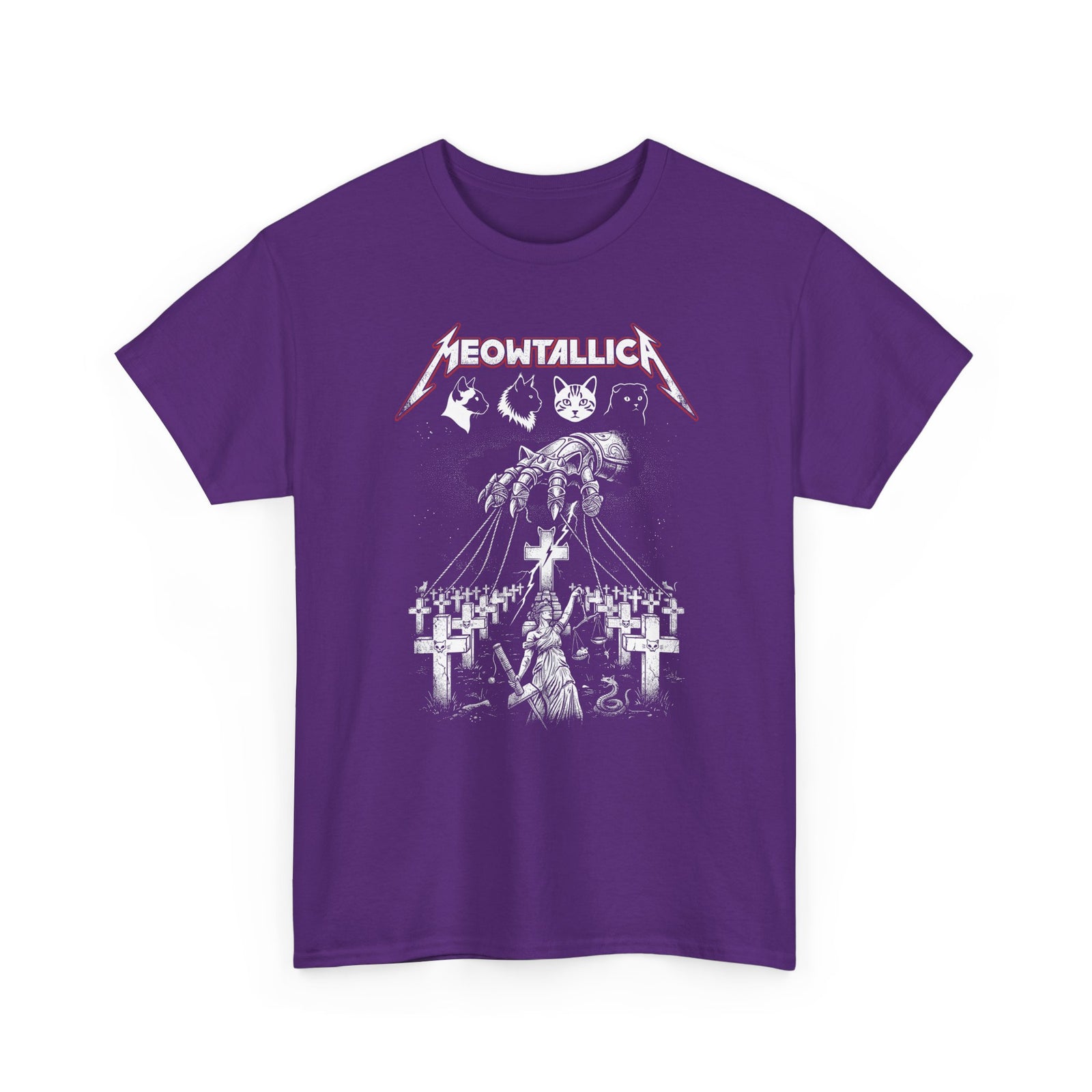 Meowtallica Graphic Tee — Metal Cat Band T-Shirt