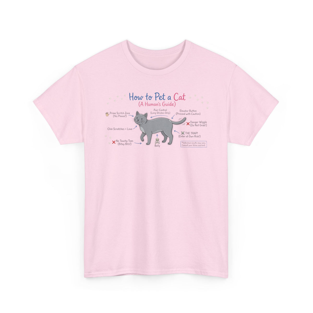 How To Pet A Cat T-Shirt — Funny Cat Care Tee for Cat Lovers