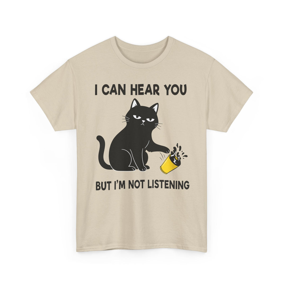 I Can Hear You But I'm Not Listening Funny Cat T-Shirt - Sarcastic Cat Lover Gift