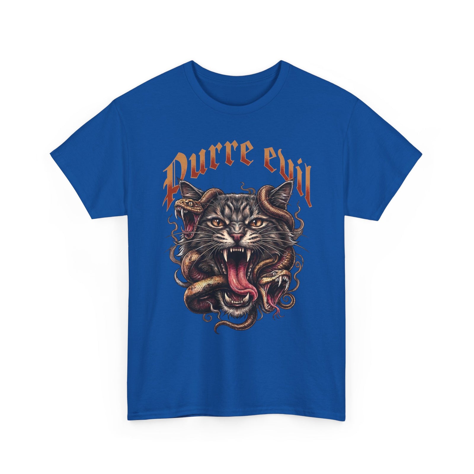 Purre Evil T-Shirt — Funny Heavy Metal Cat Snake Gothic Tee
