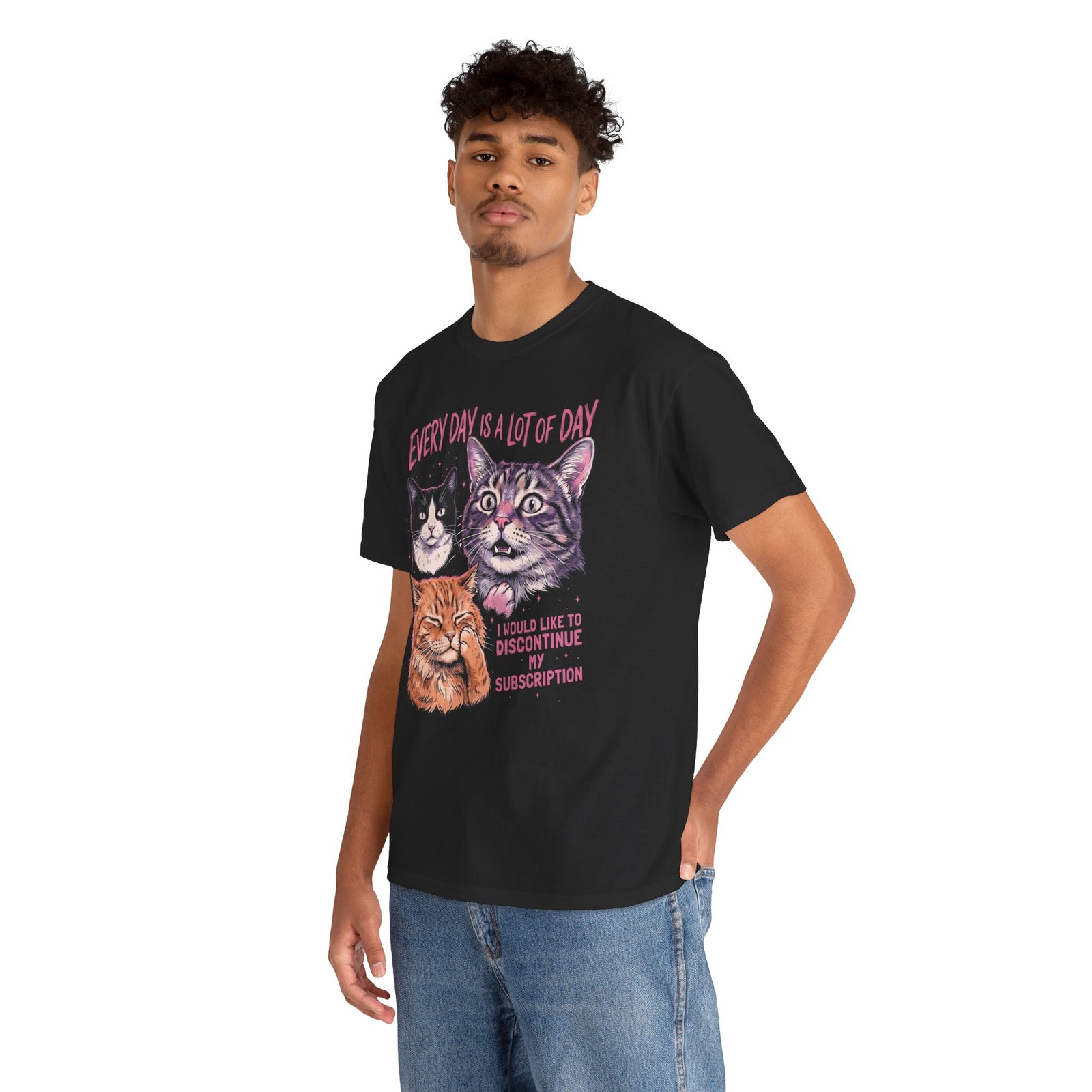 Everyday Is A Lot Of Day Cat T-Shirt — Funny Cat Quote Tee for Cat Lovers