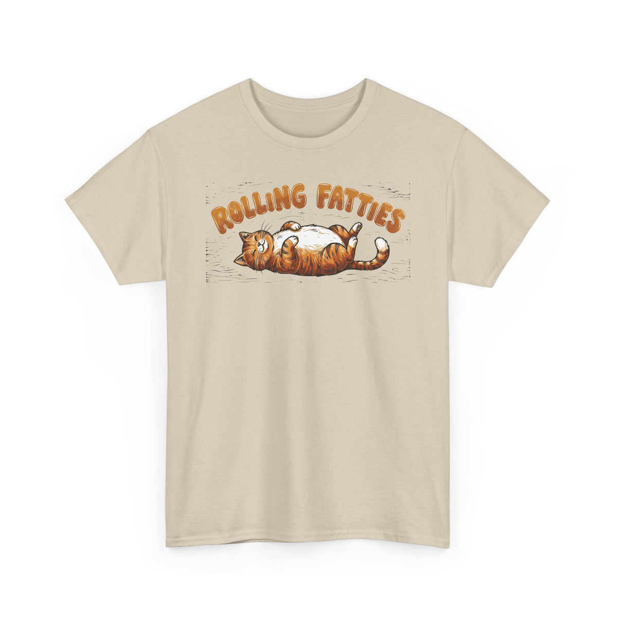 Rolling Fatties Cat T-Shirt — Cute Cartoon Cat Graphic Tee