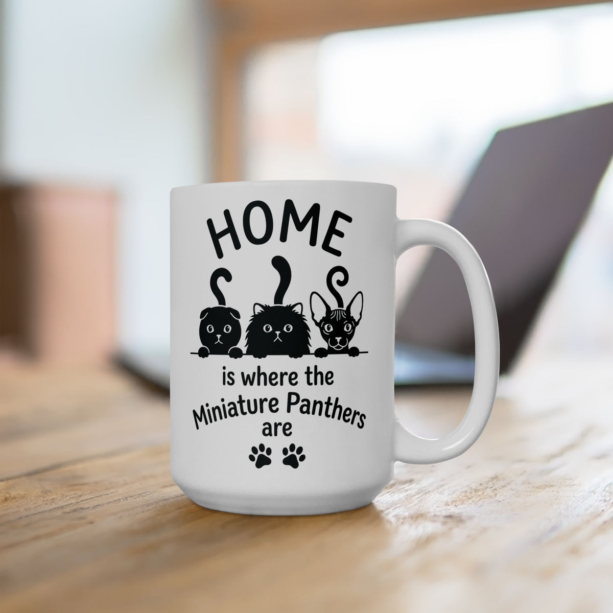 Miniature Panthers Home Ceramic Mug — "Home is where the Miniature Panthers are"