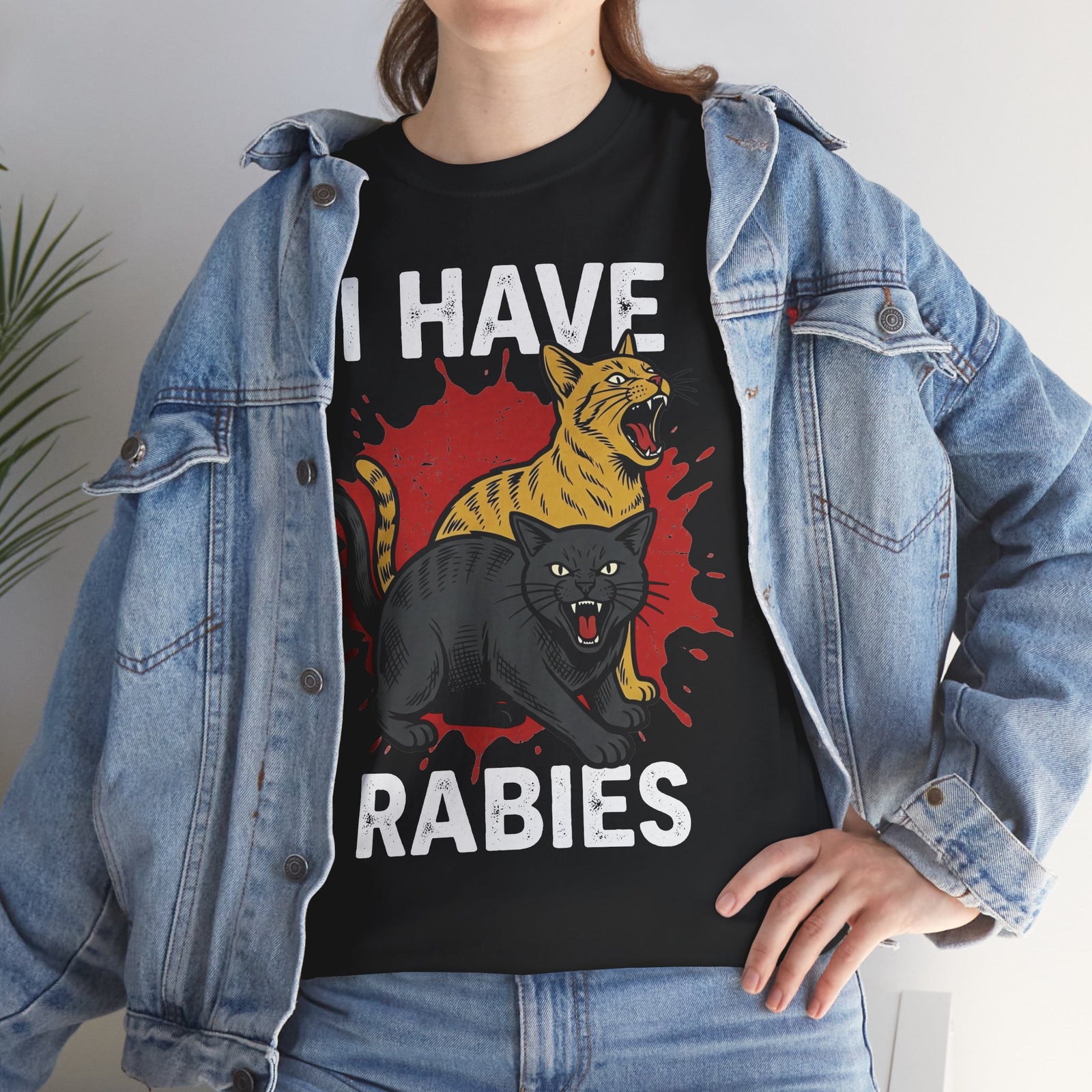 I Have Rabies T-Shirt — Funny Scared Cat Graphic Tee