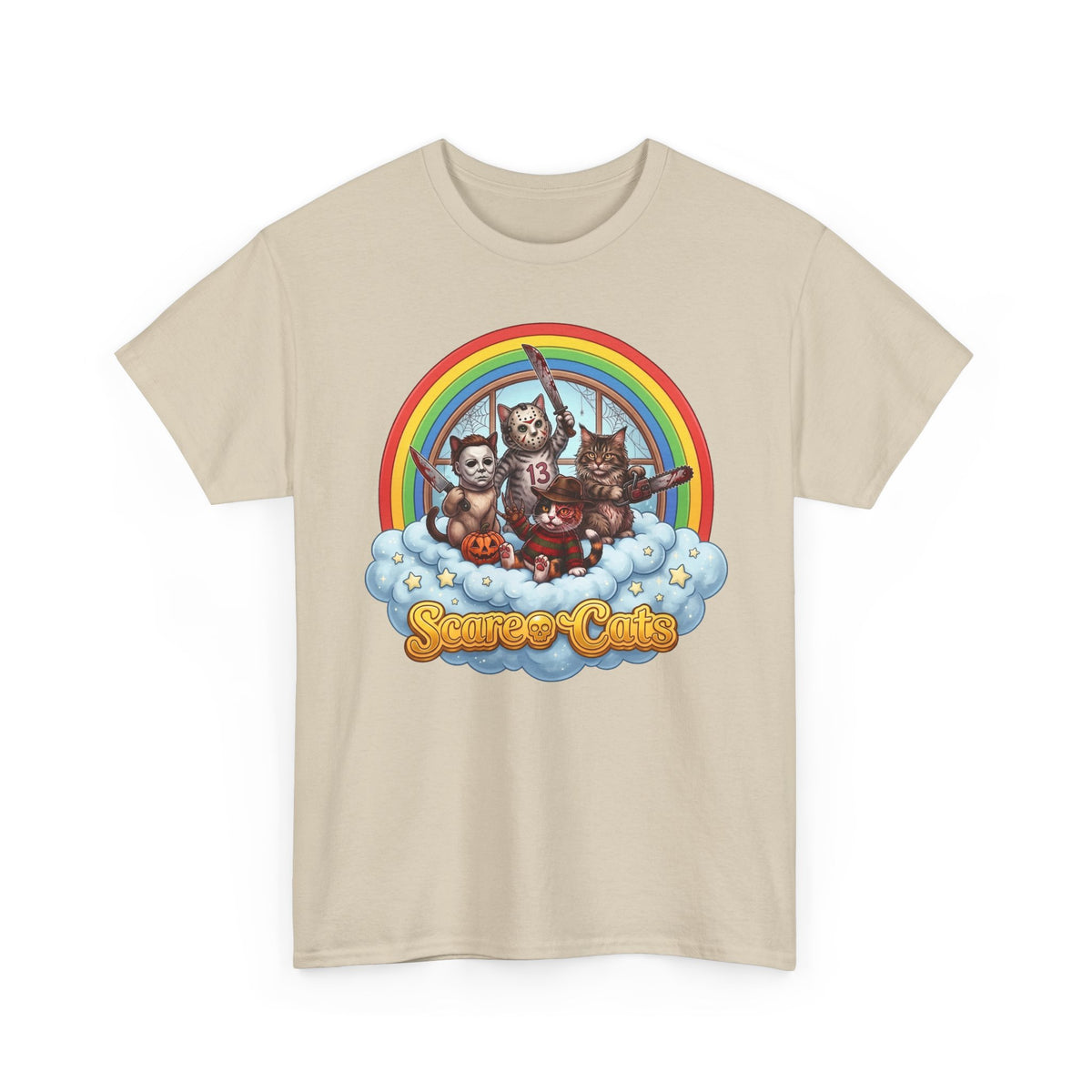 Scare Cats T-Shirt — Horror Movie Slashers Care Bears Parody Tee