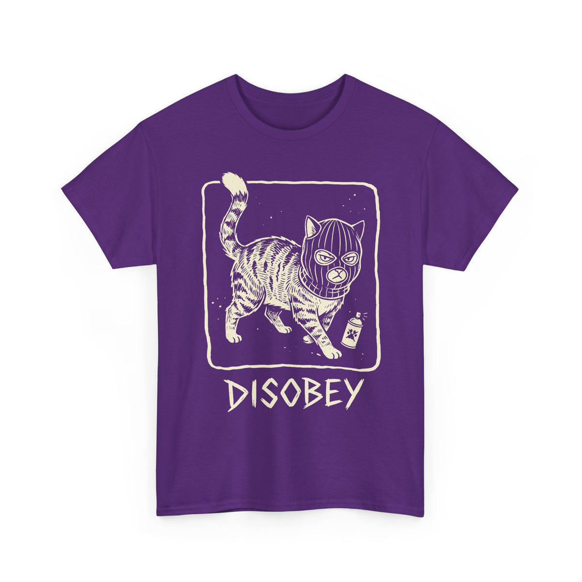 Cat Disobey T-Shirt — Funny Rebellious Cat Tee for Cat Lovers