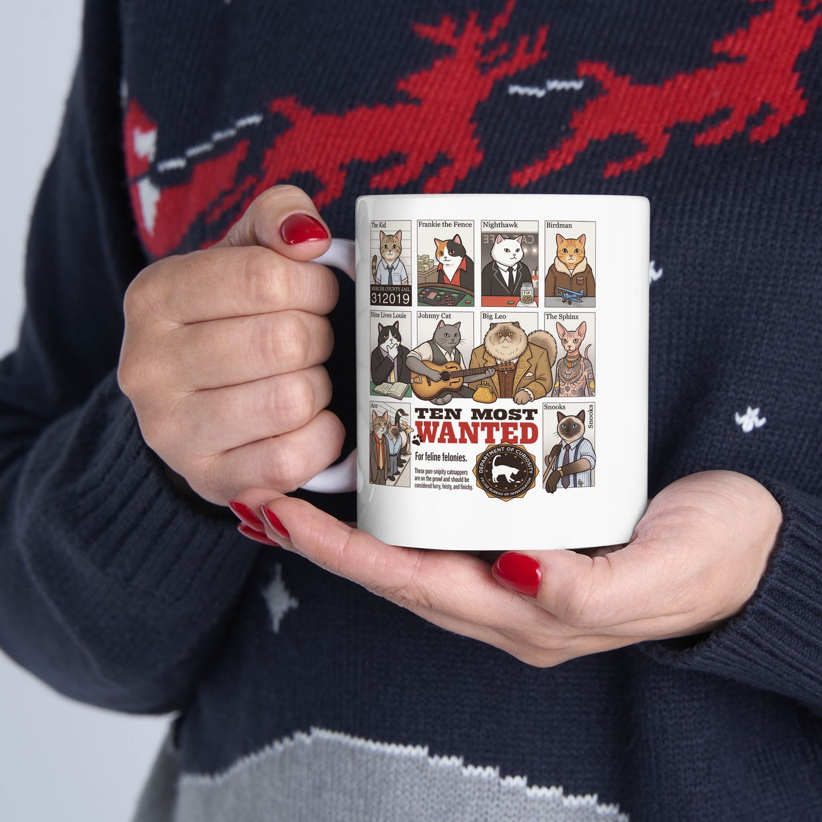 Cats Wanted Ceramic Mug — Funny Cat Lover Mug