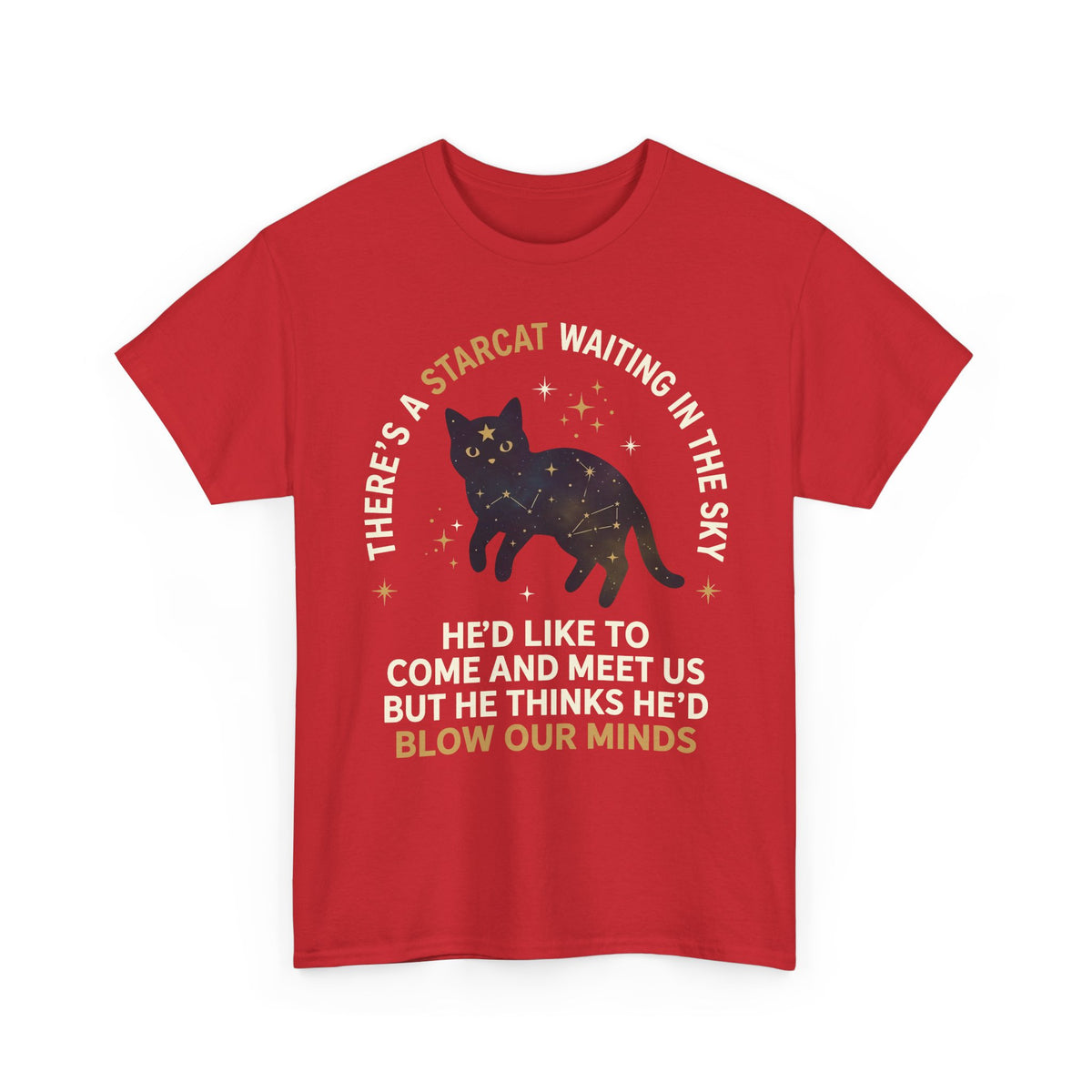Starcat Tee — "There's a Starcat Waiting in the Sky" Galaxy T-Shirt