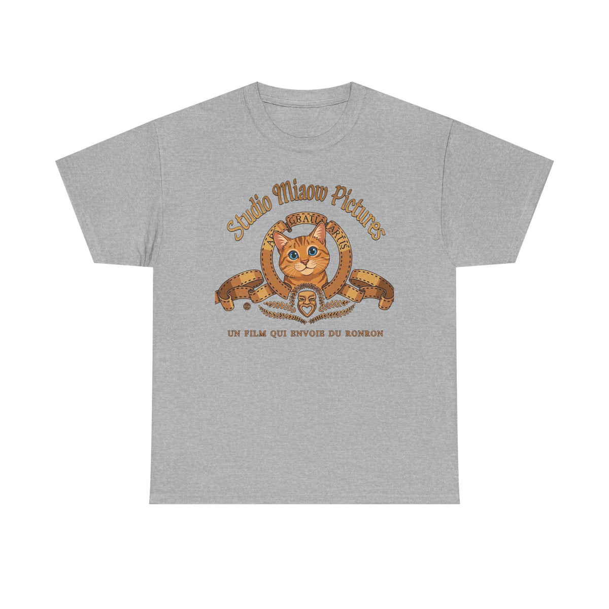 Retro Movie Lion Parody Cat T-Shirt — Studio Miaow Pictures
