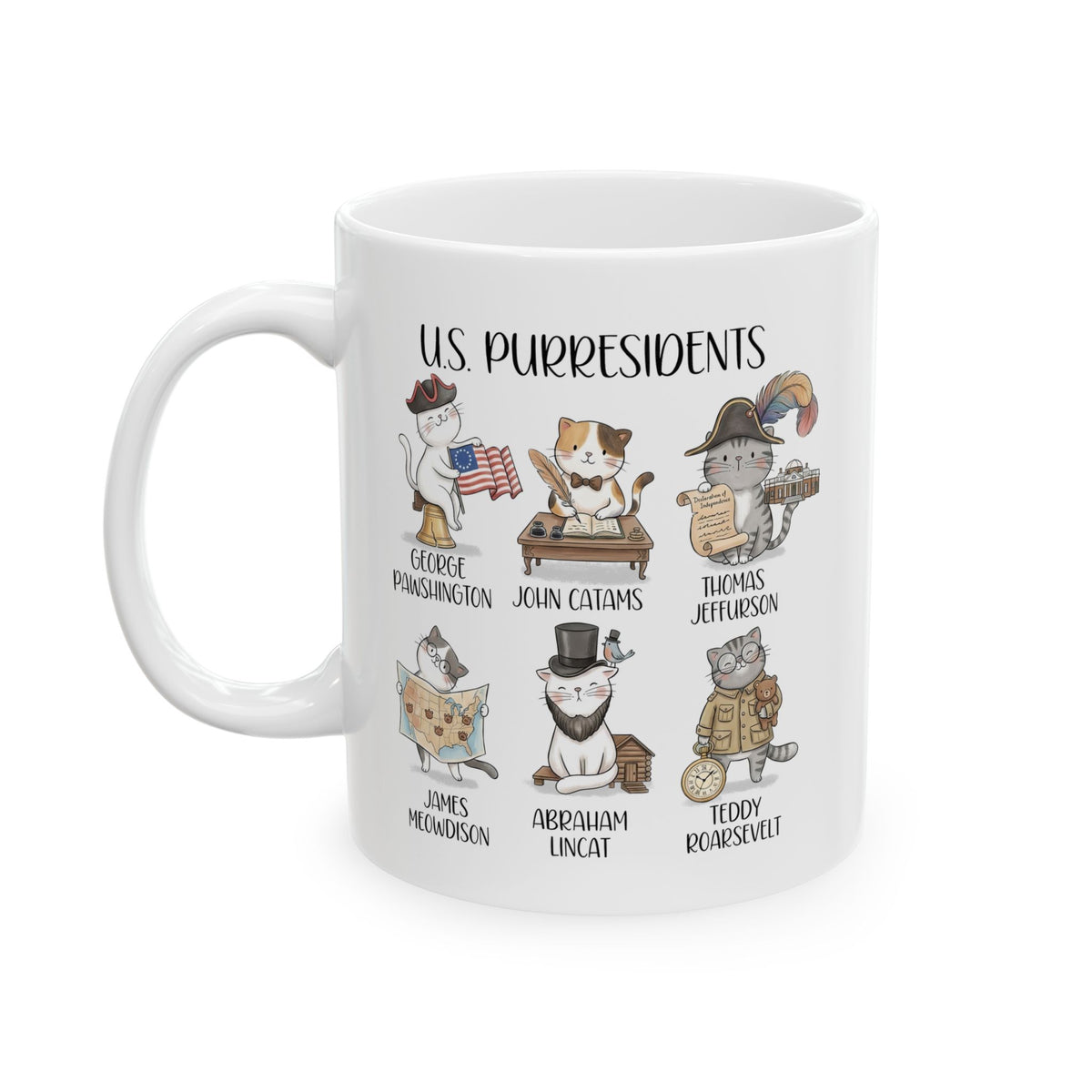 US Purresidents Funny Cat Ceramic Mug