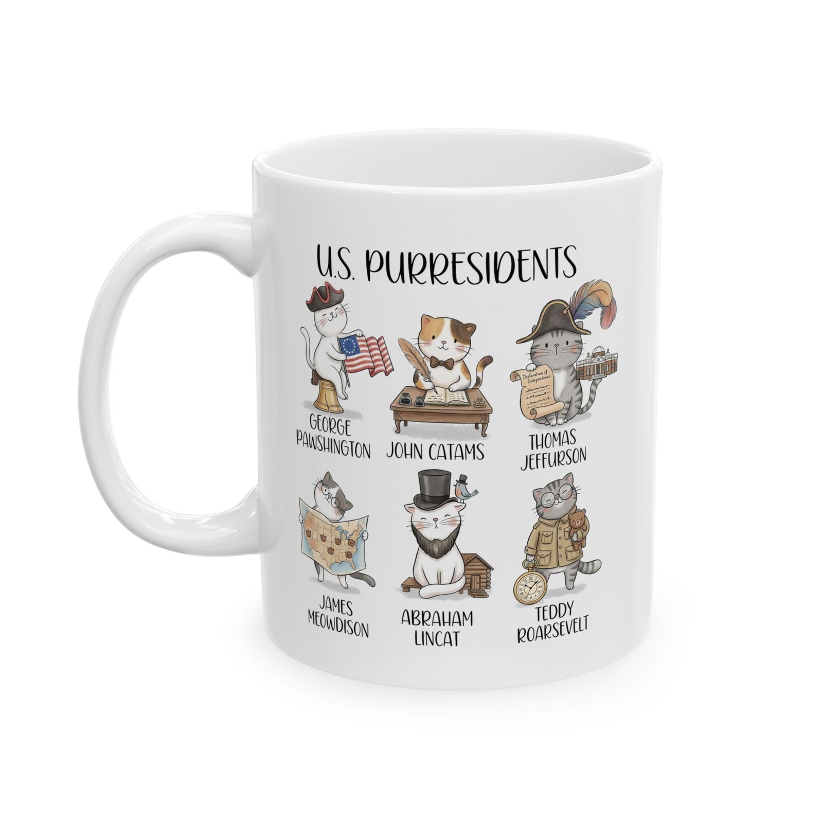 US Purresidents Funny Cat Ceramic Mug
