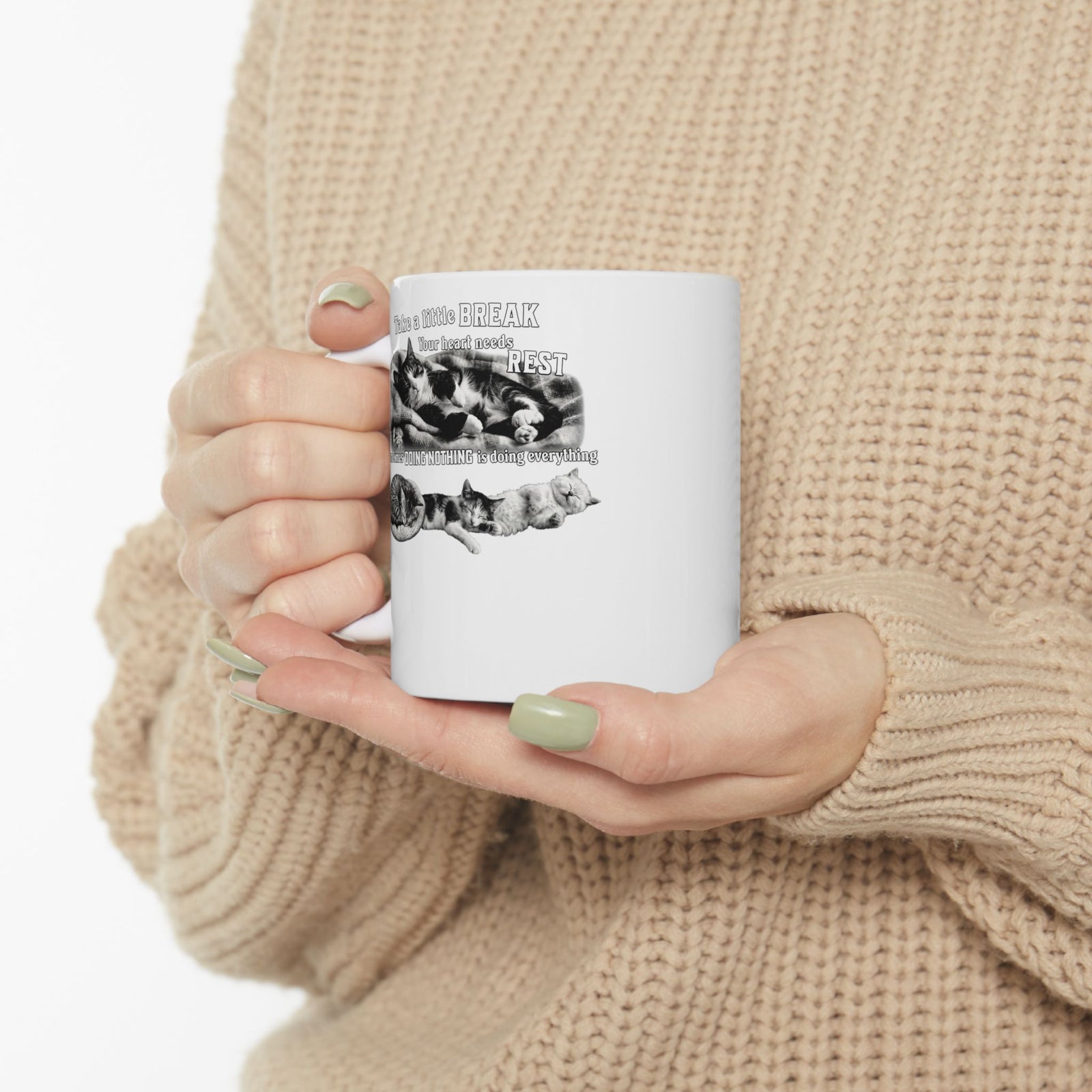Sometimes Doing Nothing Is Doing Everything Cat Mug — Take A Little Break Mug