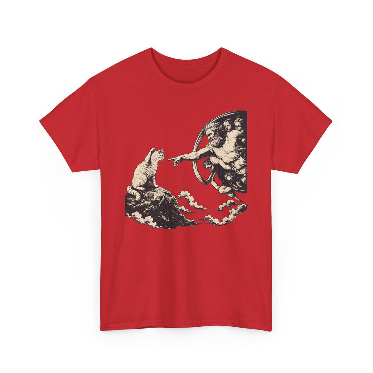 Cat and Creation Tee Vintage Michelangelo-Inspired Puppy Design