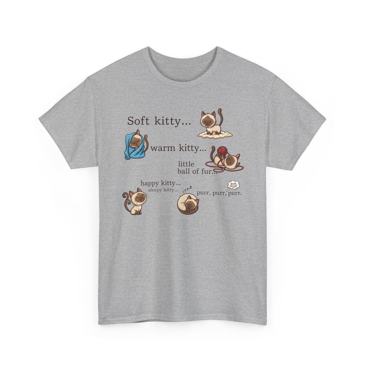 Soft Kitty Warm Kitty T-Shirt — Cute Cat Lyrics Tee