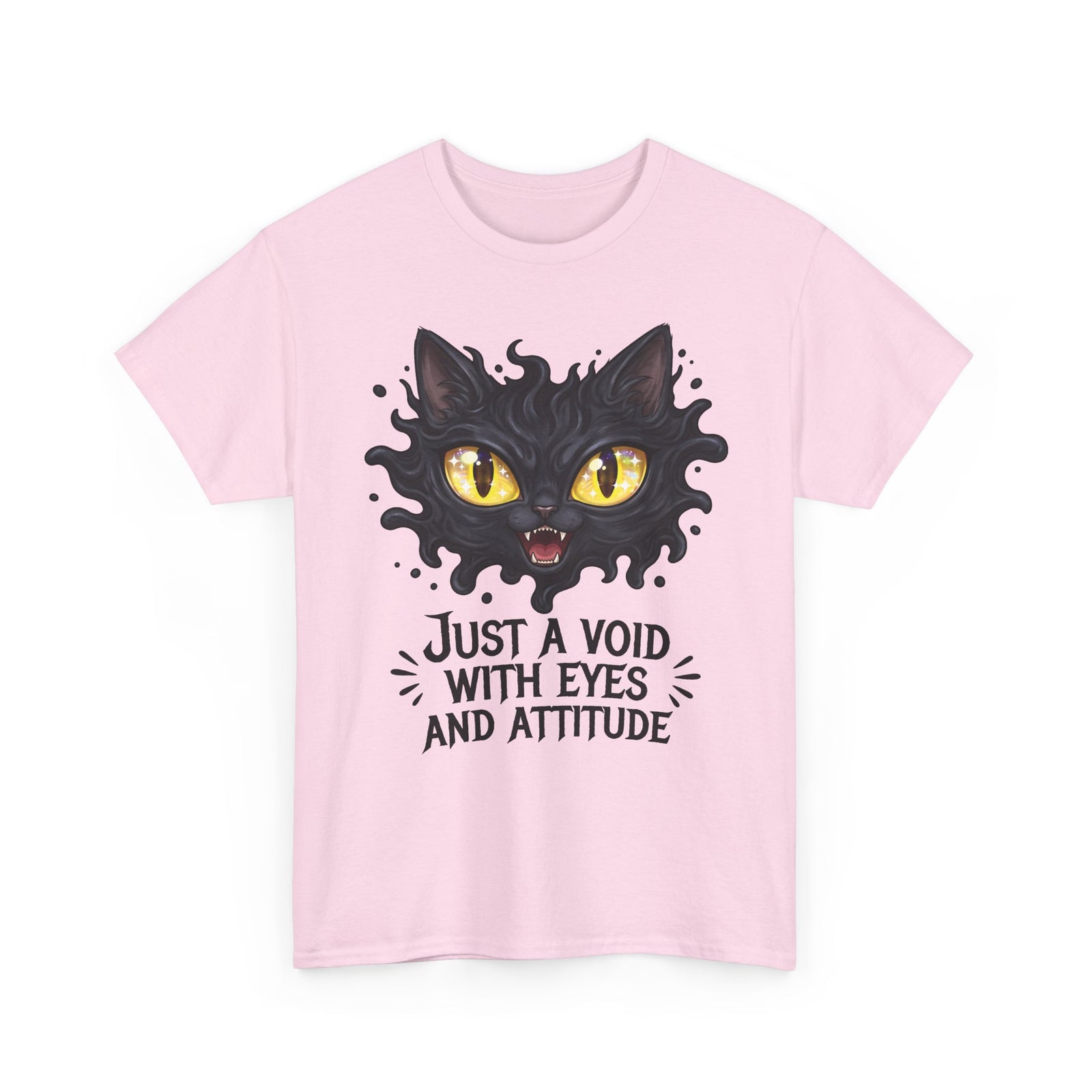 Just A Void With Eyes And Attitude Shirt — Funny Black Cat T-Shirt