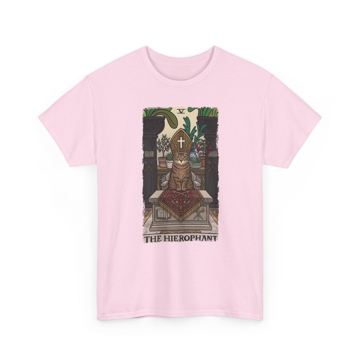 The Hierophant Cat T-Shirt — Mystical Tarot-Inspired Tee