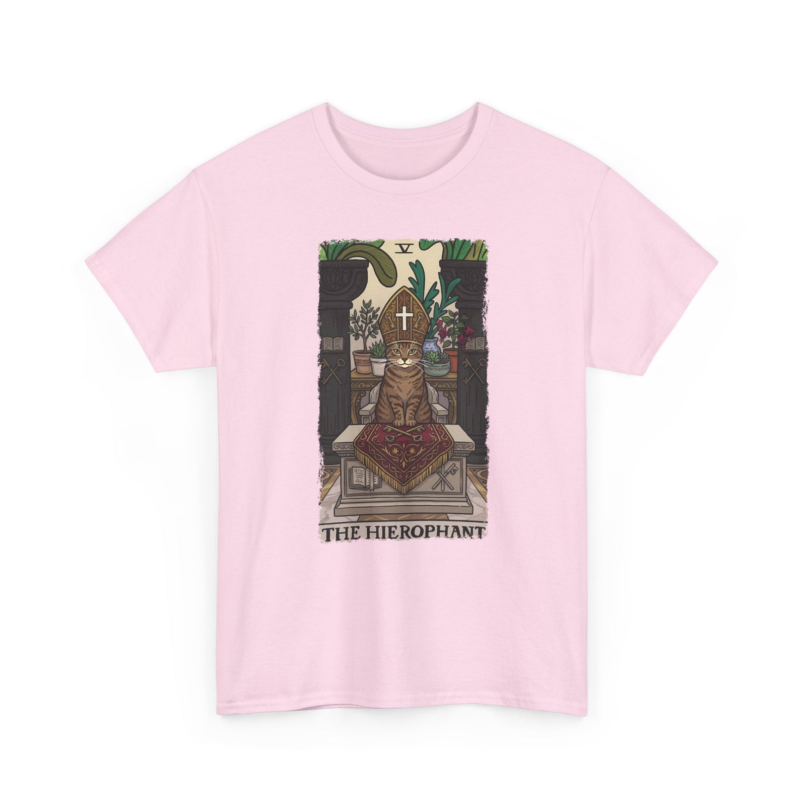 The Hierophant Cat T-Shirt — Mystical Tarot-Inspired Tee