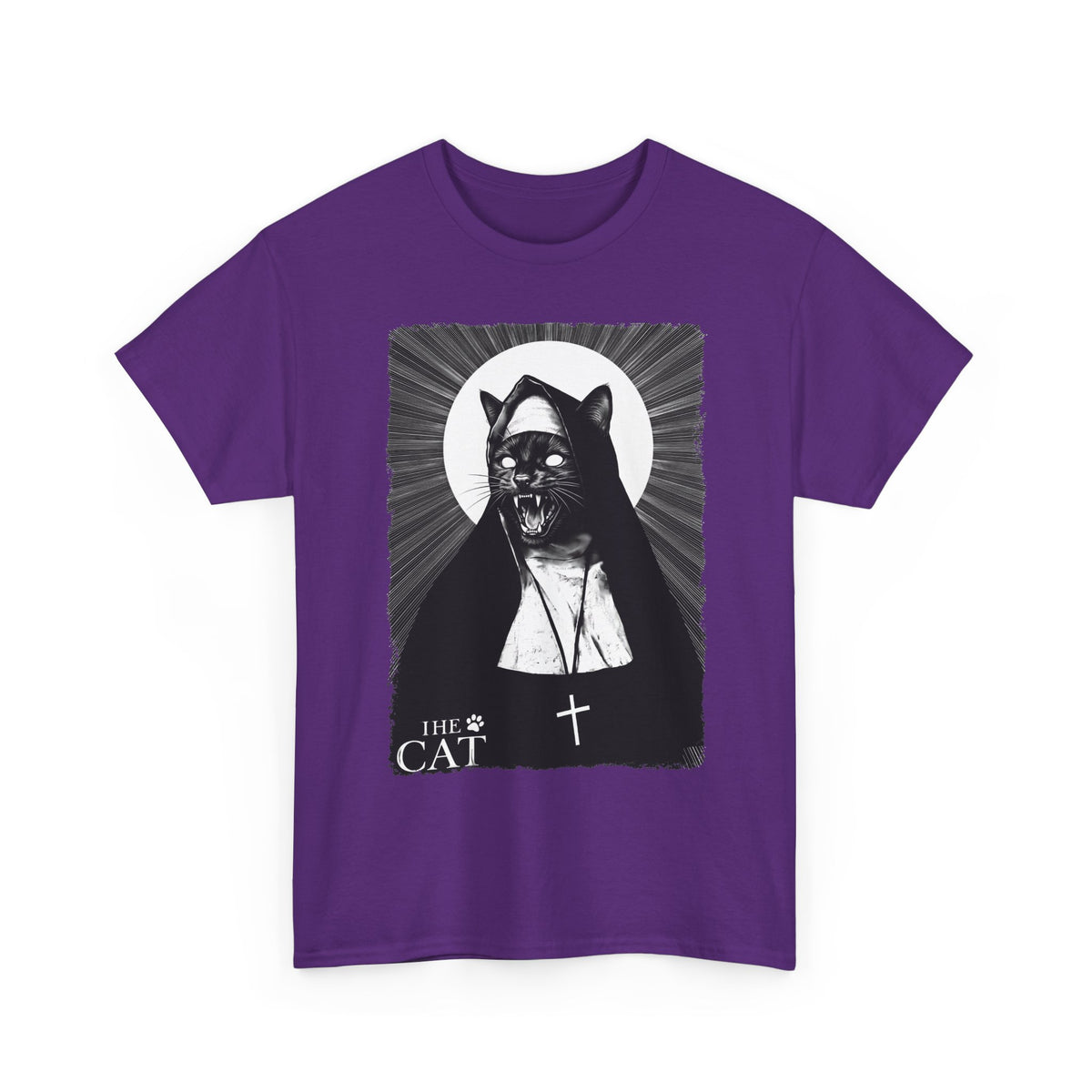 The Cat Horror Movie Parody T-Shirt — Creepy Nun Black Cat Tee