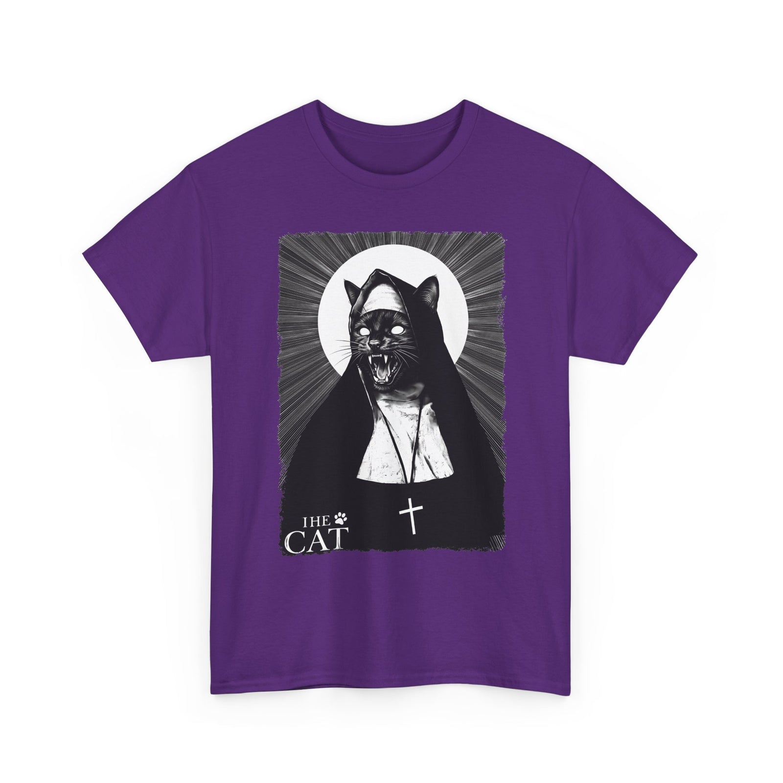 The Cat Horror Movie Parody T-Shirt — Creepy Nun Black Cat Tee