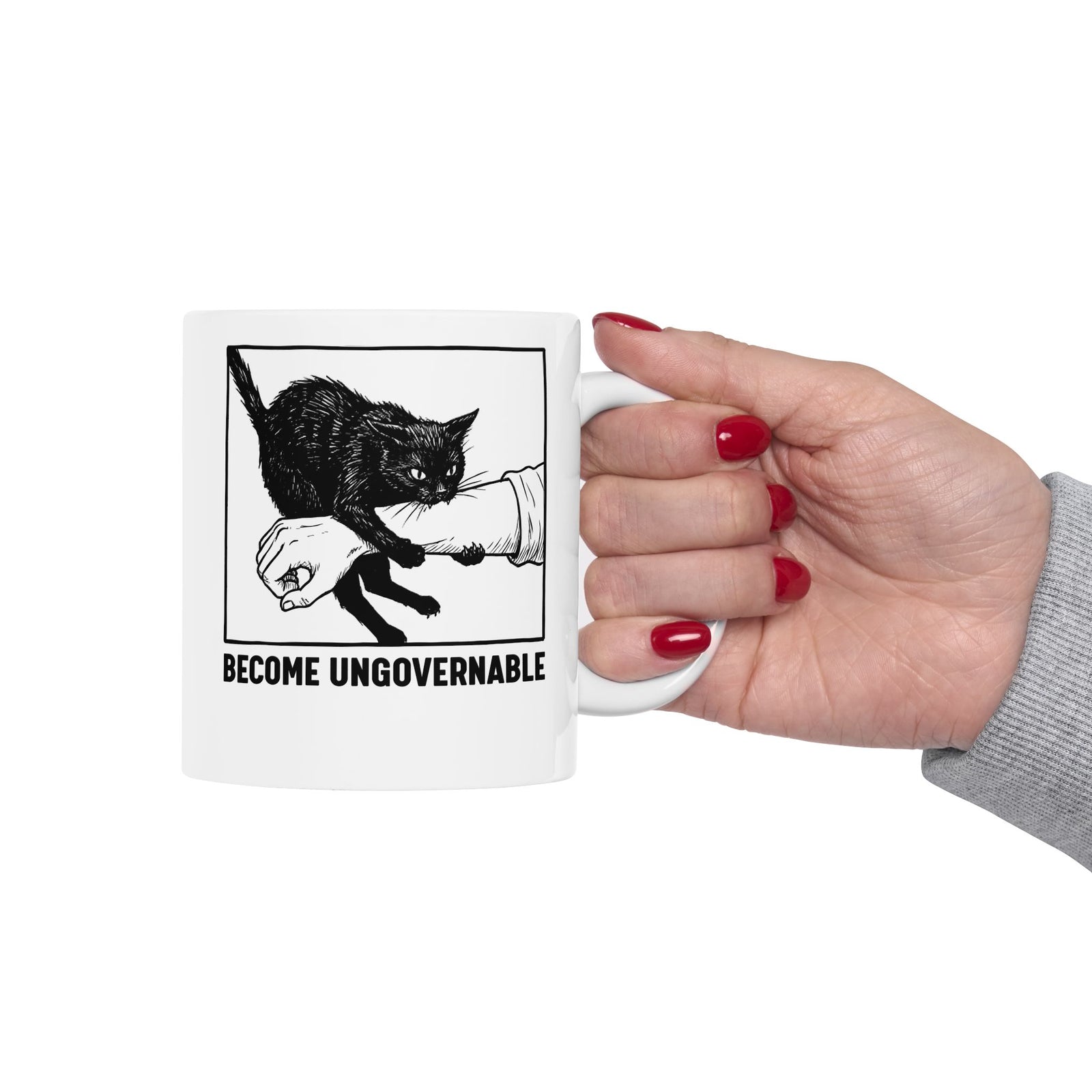 Become Ungovernable Cat Ceramic Mug