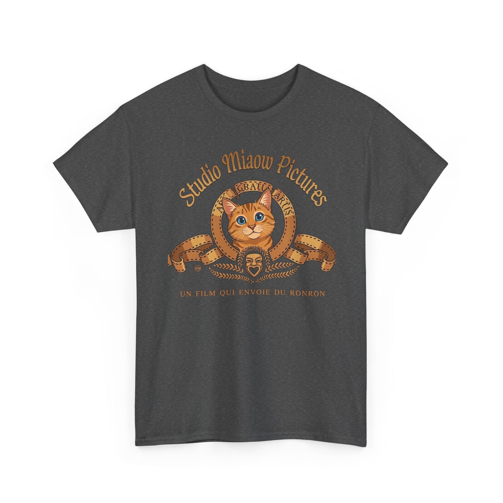 Retro Movie Lion Parody Cat T-Shirt — Studio Miaow Pictures