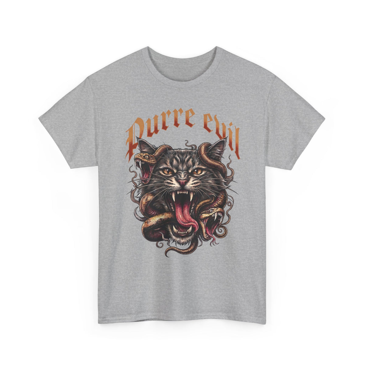 Purre Evil T-Shirt — Funny Heavy Metal Cat Snake Gothic Tee