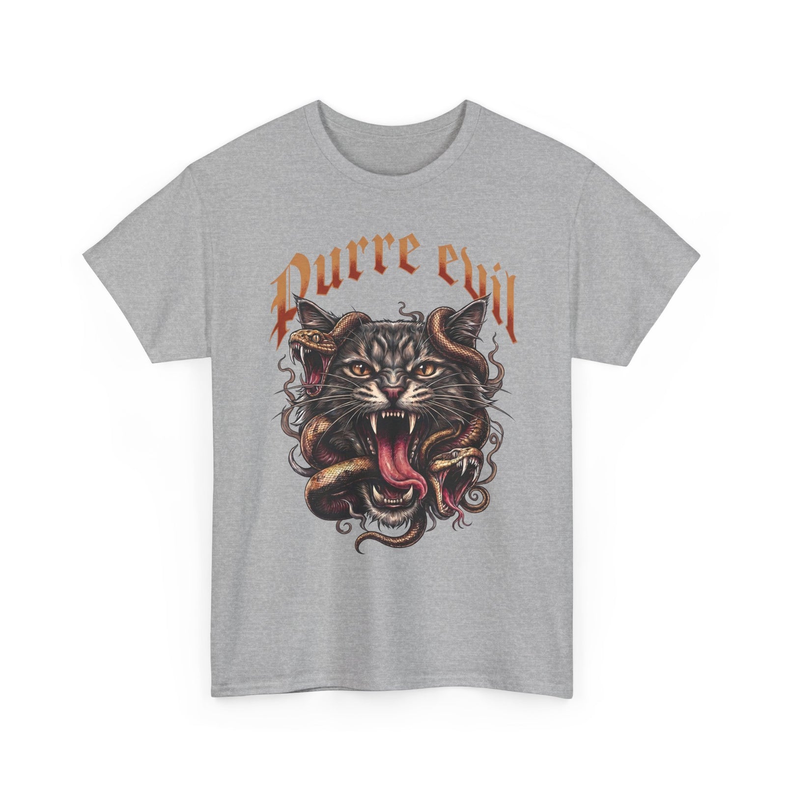 Purre Evil T-Shirt — Funny Heavy Metal Cat Snake Gothic Tee