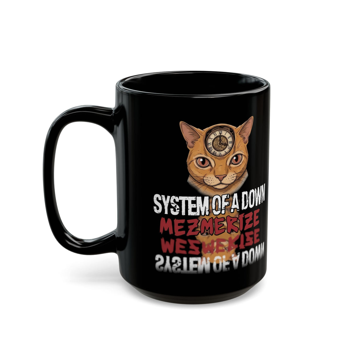 System Of A Down "Mezmerize" Cat Black Mug